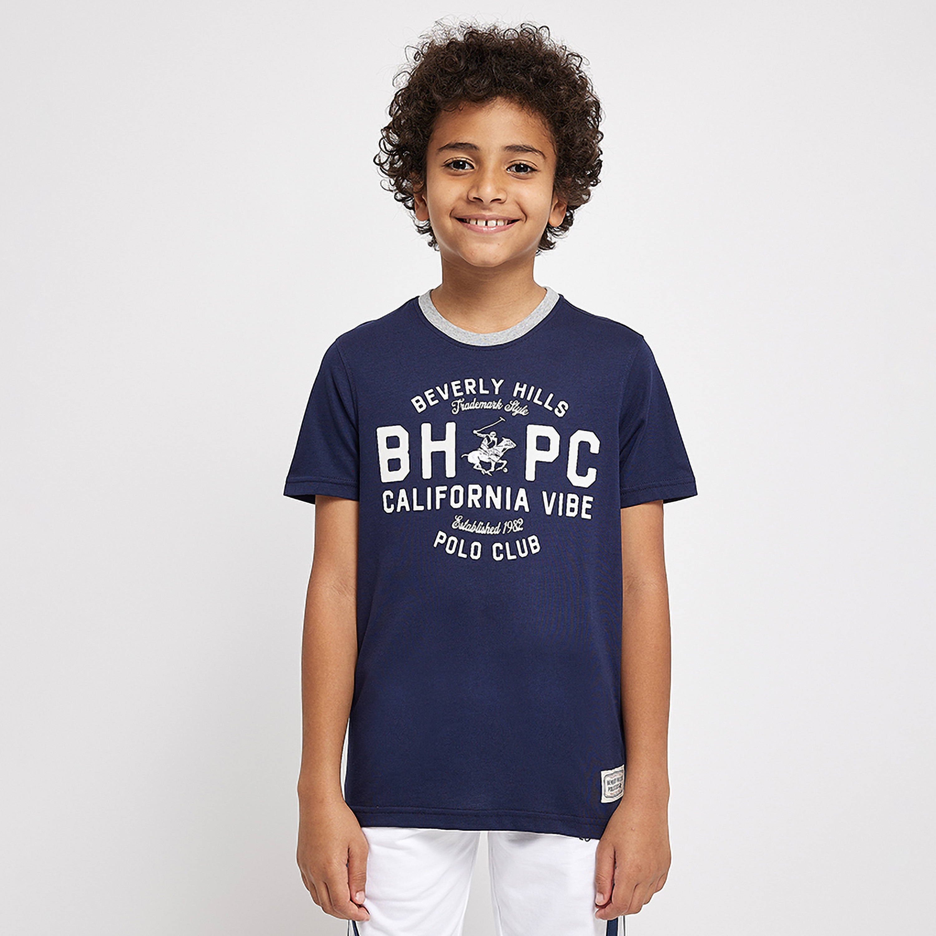 Buy Beverly Hills Polo Club Printed Short Sleeves T Shirt Online Babyshop UAE