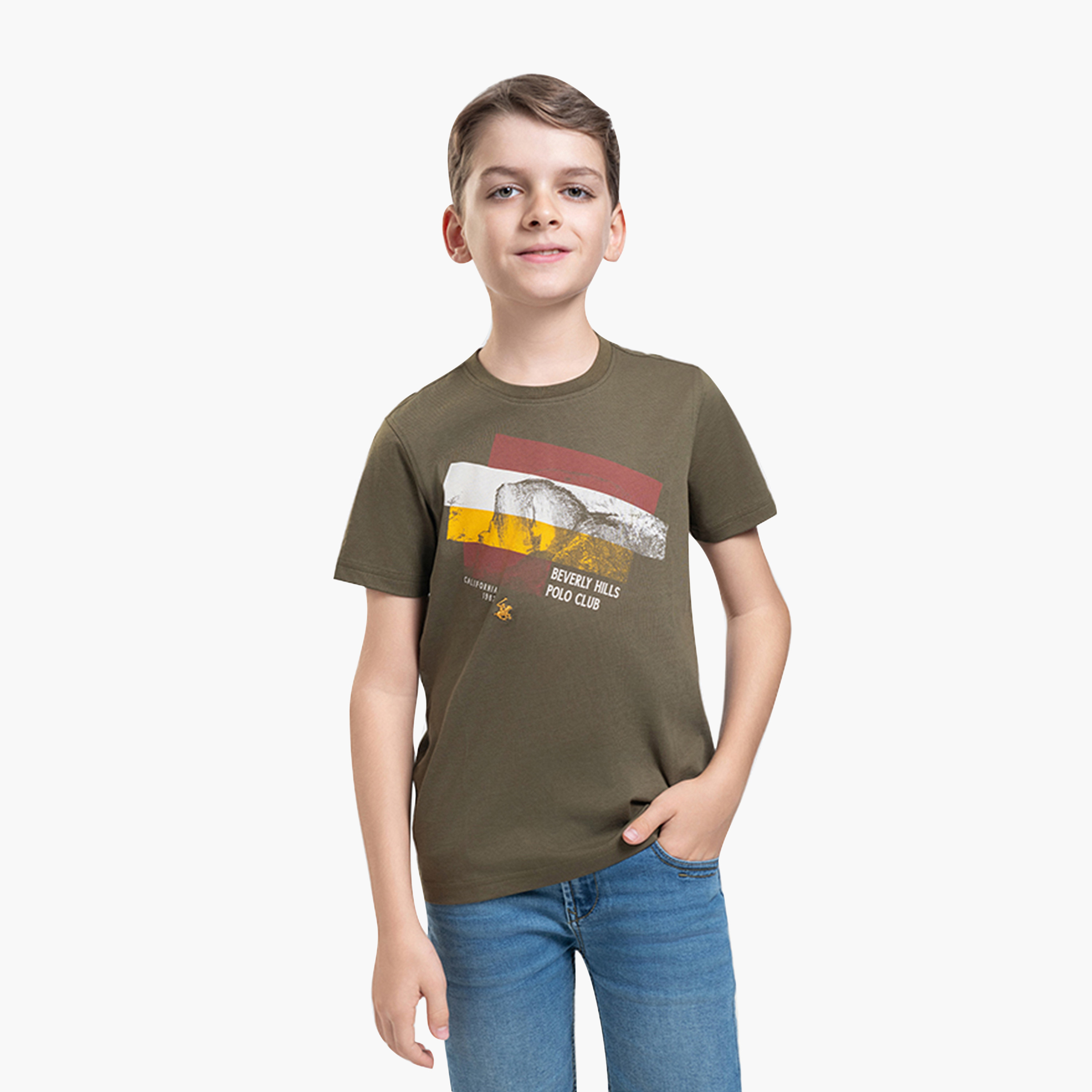 تي شيرت الجرافيكي بأكمام قصيرة من القطن من بيفرلي هيلز بولو كلوب-boys-clothing-tshirtsandpolos-image-1