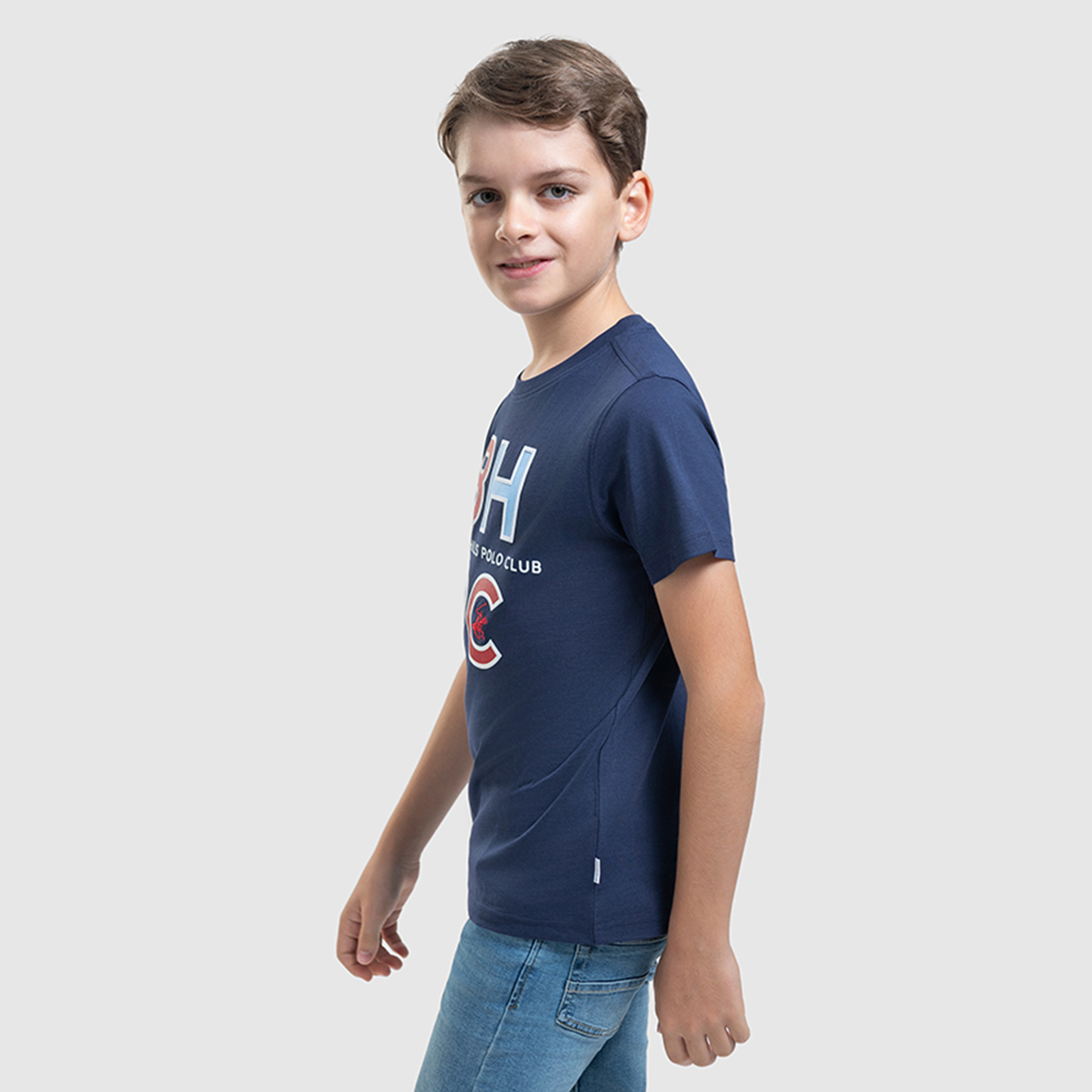 Beverly Hills Polo Club Cotton Logo Detail Round Neck T-Shirt-boys-clothing-tshirtsandpolos-image-3