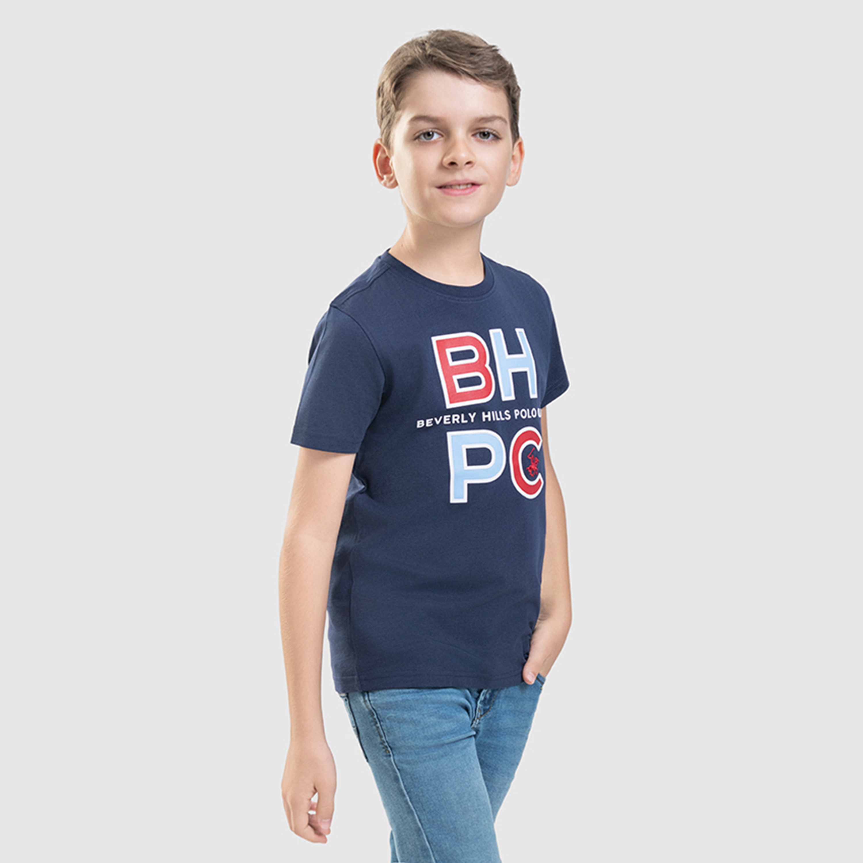 Beverly Hills Polo Club Cotton Logo Detail Round Neck T-Shirt-boys-clothing-tshirtsandpolos-image-4