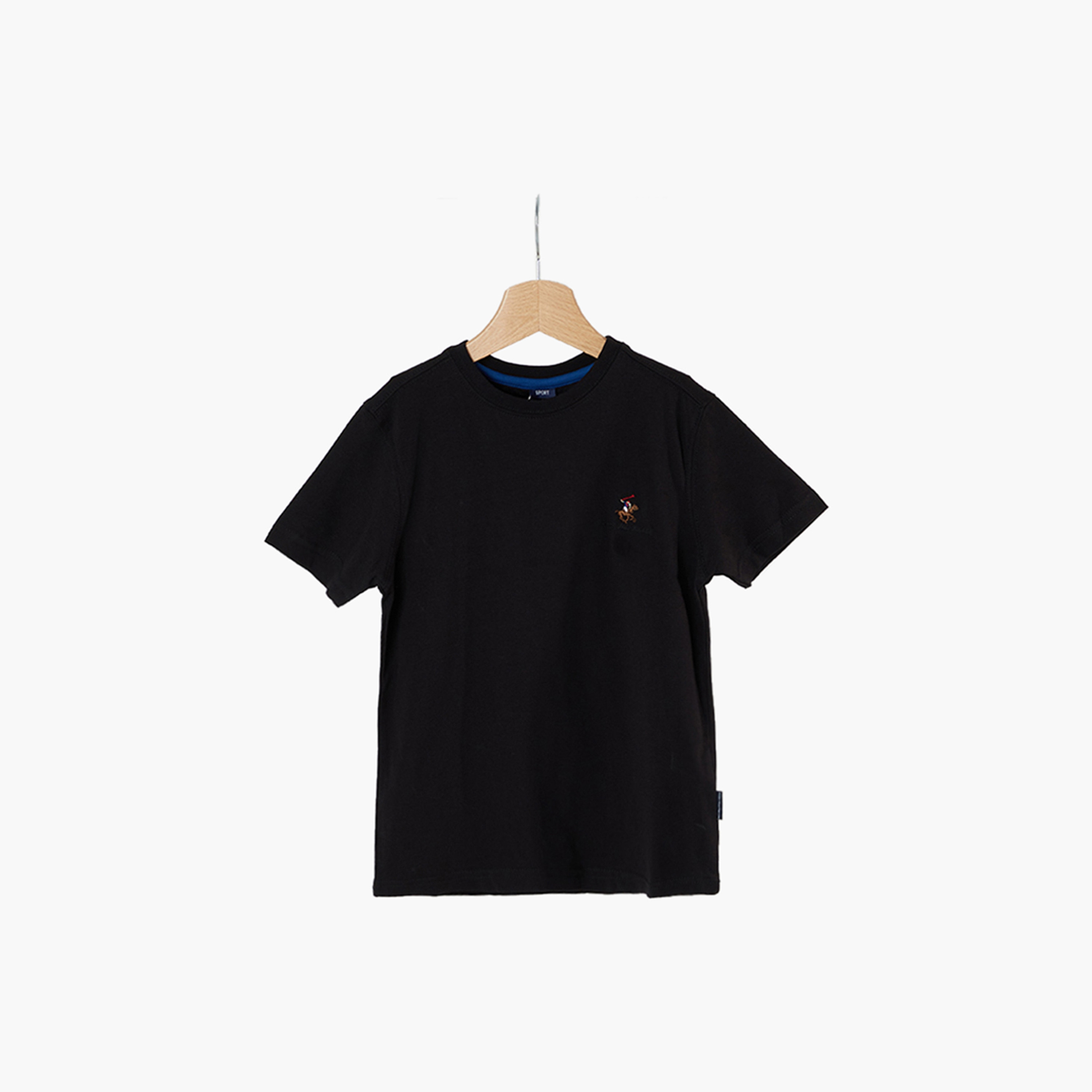 Beverly Hills Polo Club Logo Embroidered T-shirt with Short Sleeves-boys-clothing-schoolwear-tshirtsandpolos-image-1