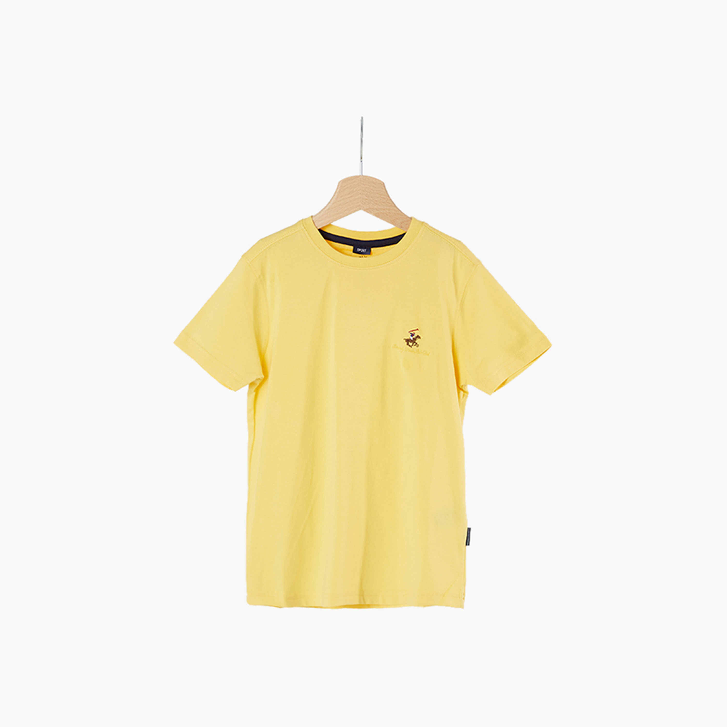 Beverly Hills Polo Club Logo Embroidered T-shirt with Short Sleeves-boys-clothing-schoolwear-tshirtsandpolos-image-1