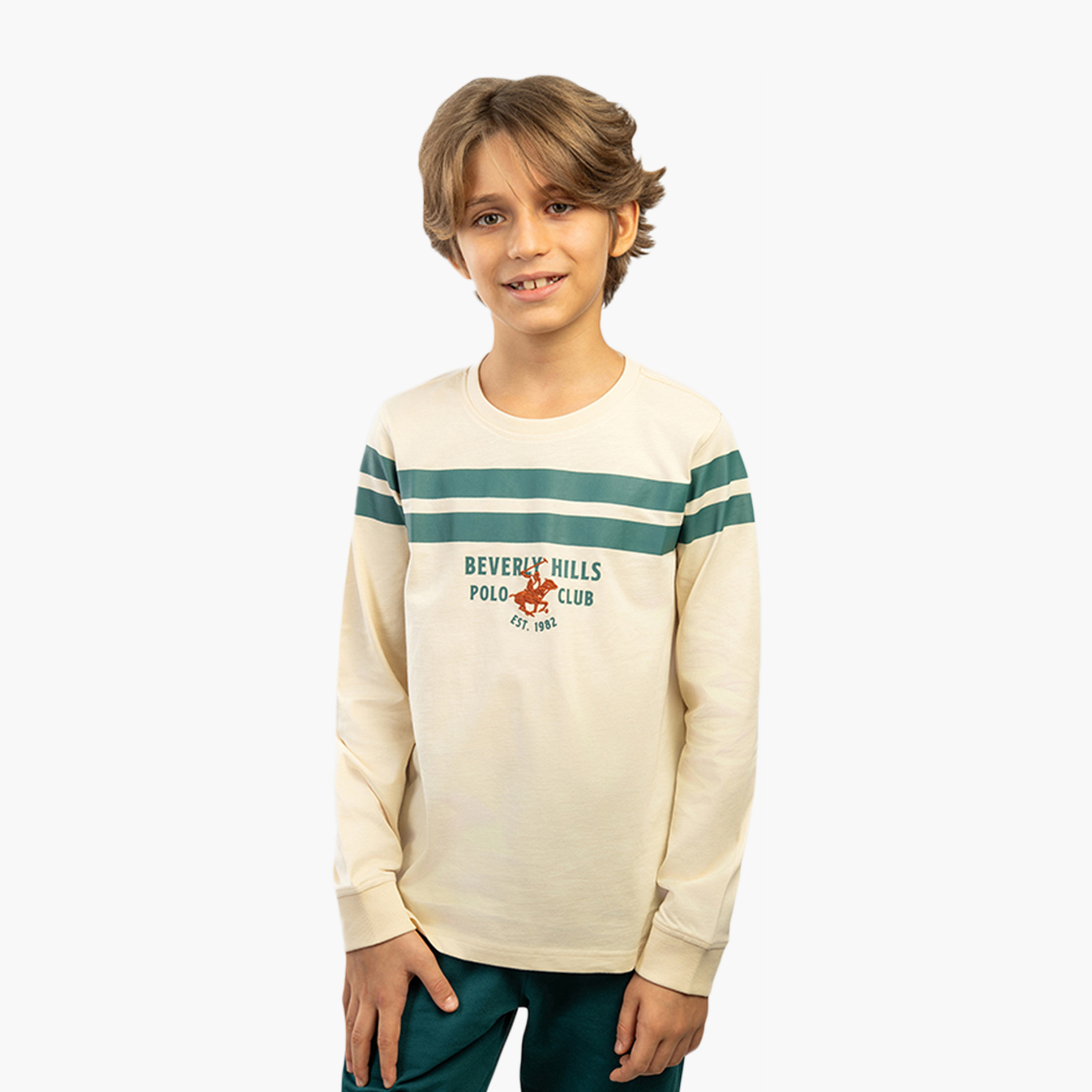 Beverly Hills Polo Club Long Sleeves Cotton Stripes Logo Printed T-Shirt-boys-clothing-tshirtsandpolos-image-1