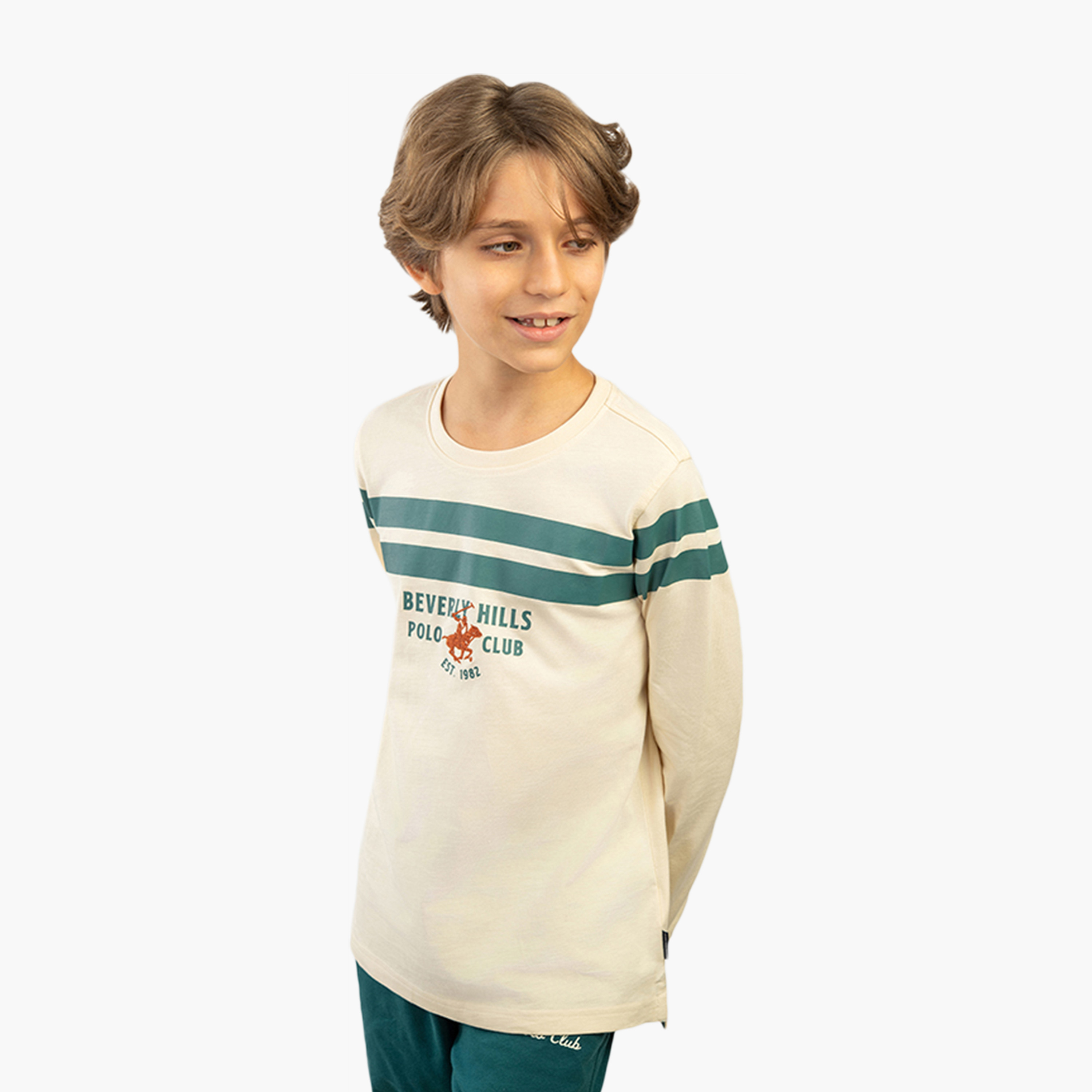 Beverly Hills Polo Club Long Sleeves Cotton Stripes Logo Printed T-Shirt-boys-clothing-tshirtsandpolos-image-2