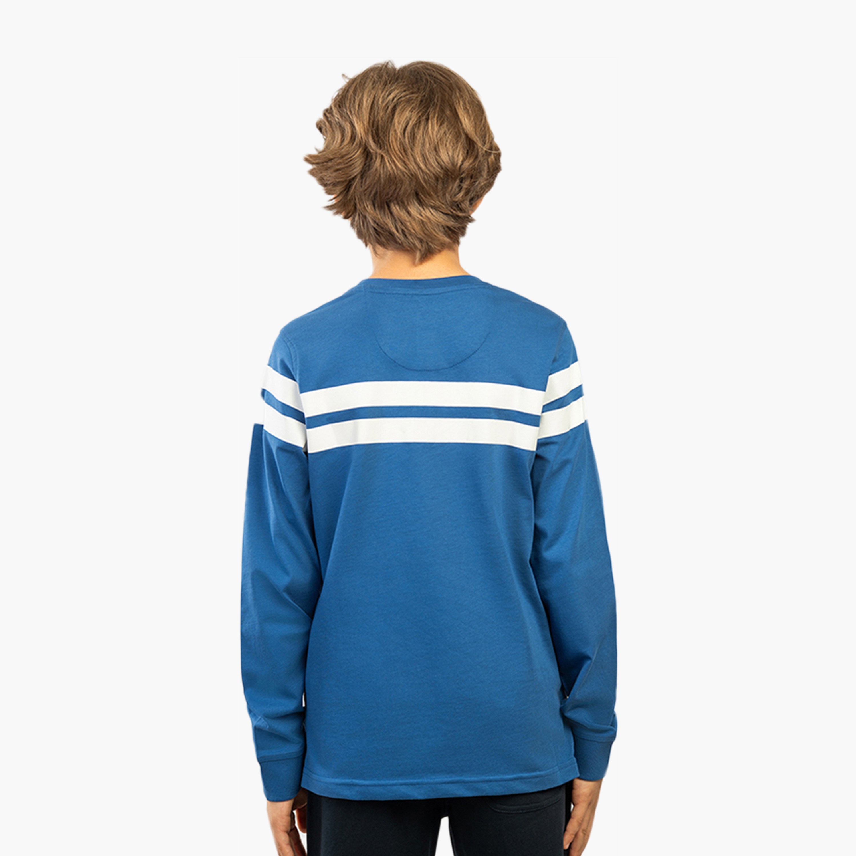 تي شيرت قطني بأكمام طويلة وخطوط وشعار مطبوع من بيفرلي هيلز بولو كلوب-boys-clothing-tshirtsandpolos-image-2