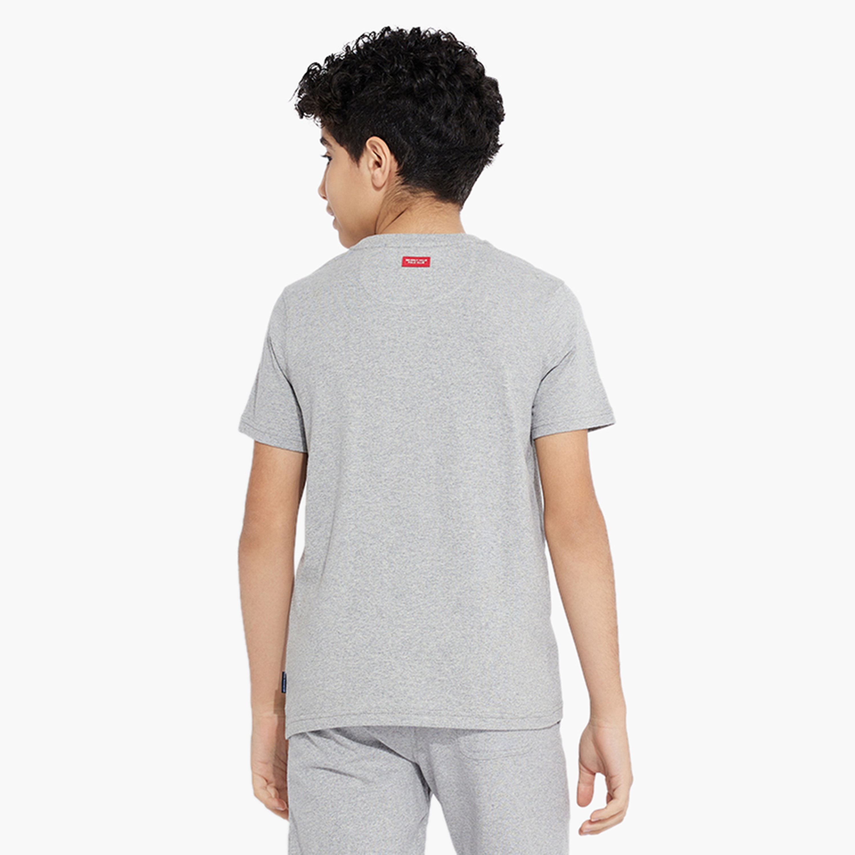 Beverly Hills Polo Club Logo Print T-shirt with Short Sleeves and Round Neck-boys-clothing-tshirtsandpolos-image-2