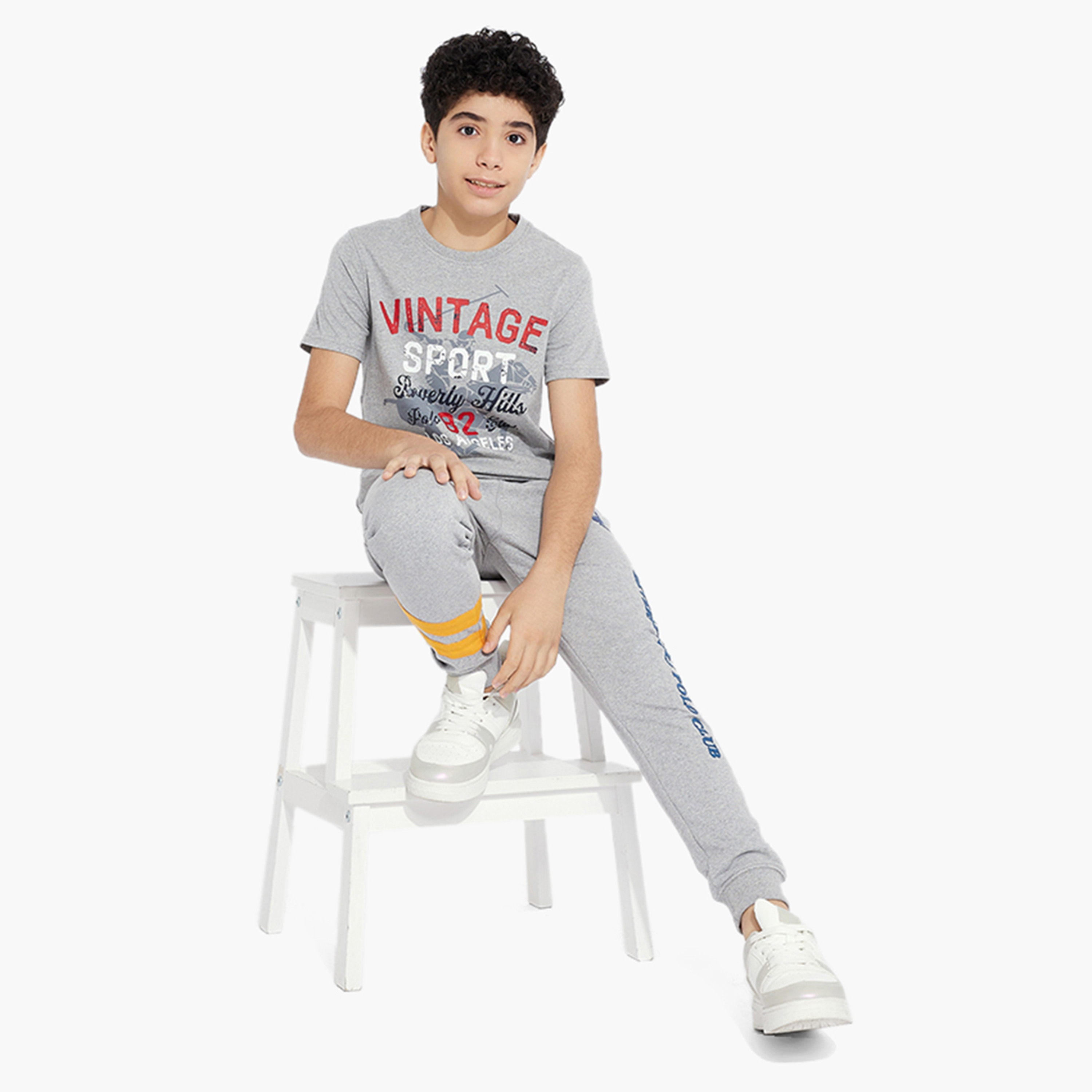 تيشيرت بأكمام قصيرة وياقة مستديرة وطبعات شعار من بيفرلي هيلز بولو كلوب-boys-clothing-tshirtsandpolos-image-4