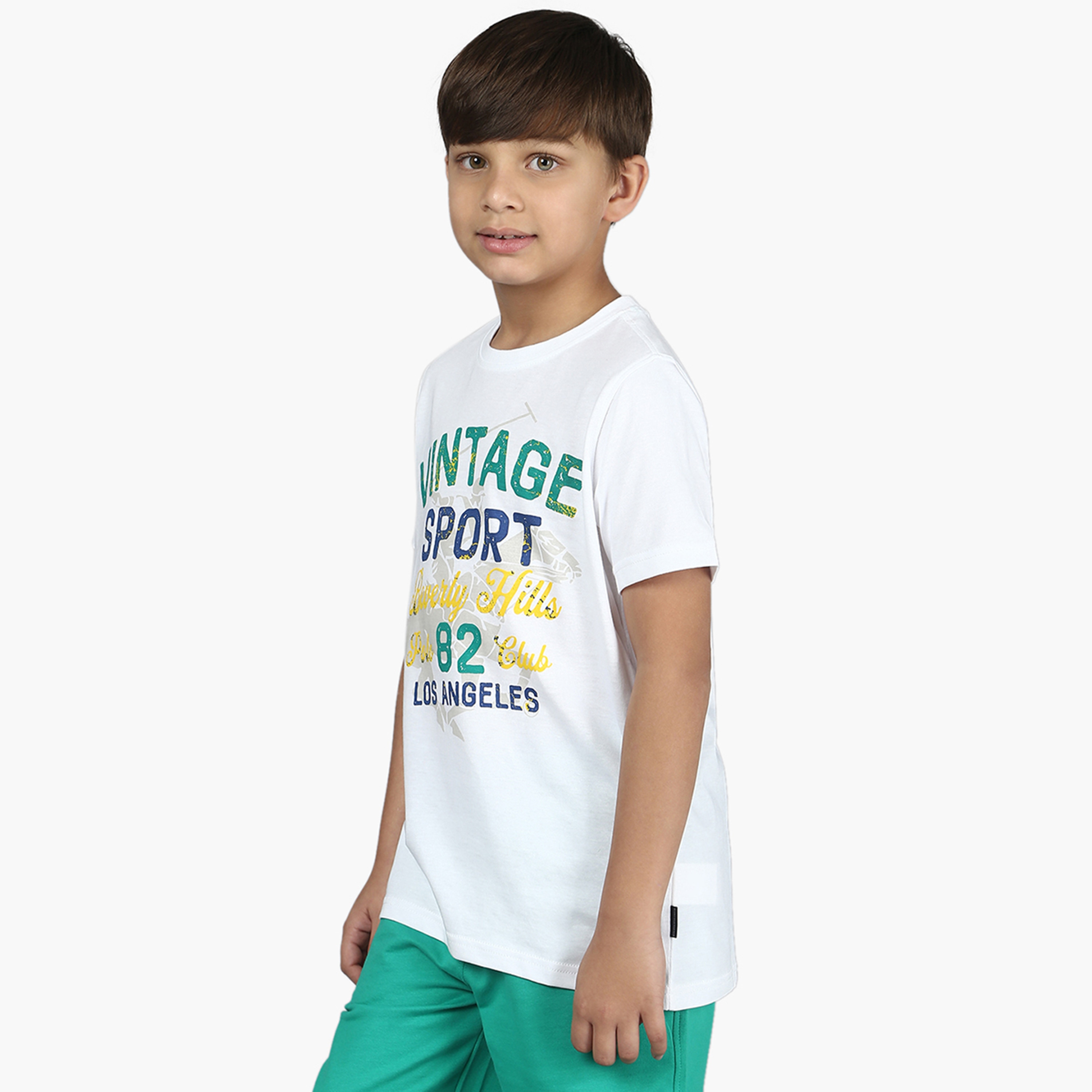 تيشيرت بأكمام قصيرة وياقة مستديرة وطبعات شعار من بيفرلي هيلز بولو كلوب-boys-clothing-tshirtsandpolos-image-6