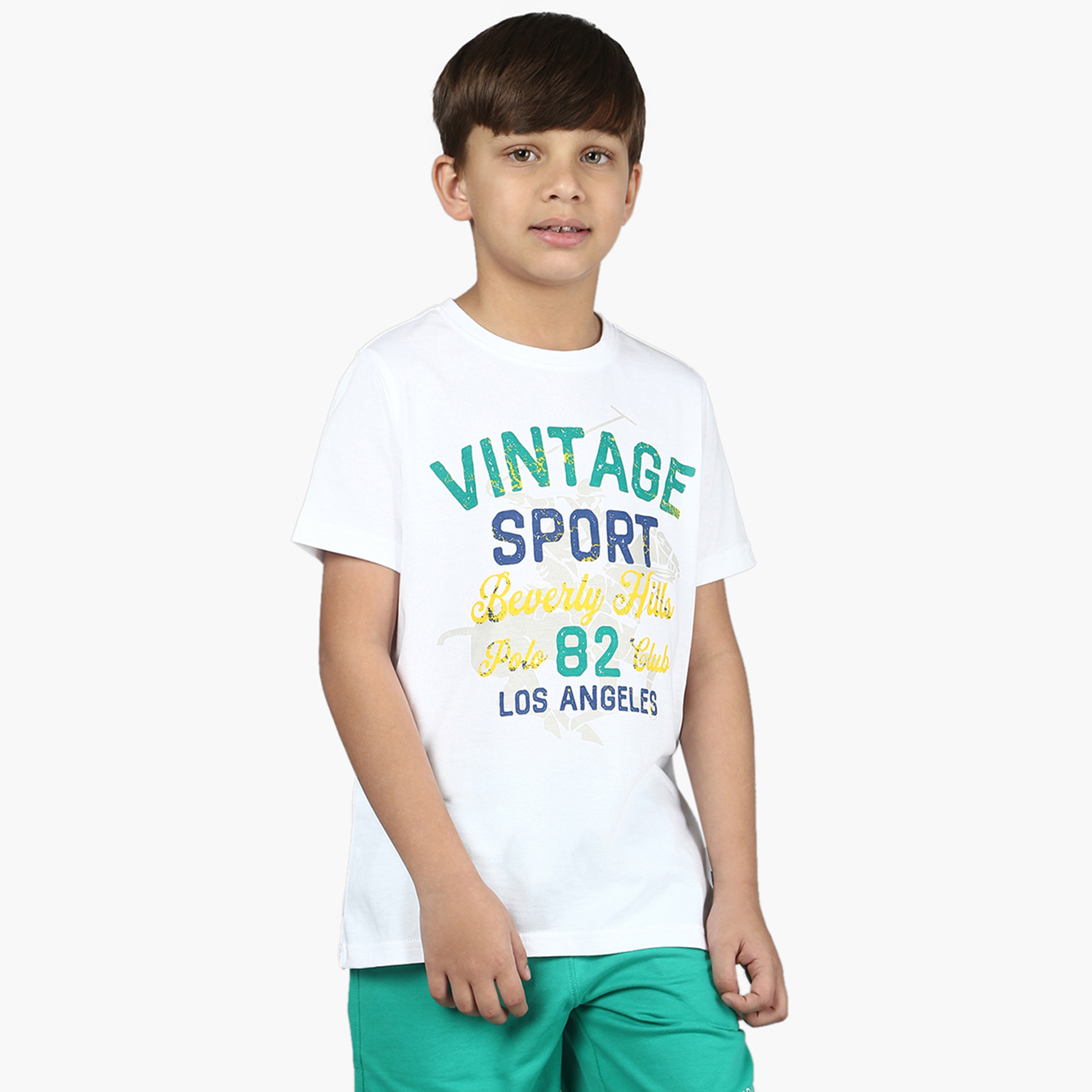 تيشيرت بأكمام قصيرة وياقة مستديرة وطبعات شعار من بيفرلي هيلز بولو كلوب-boys-clothing-tshirtsandpolos-image-8