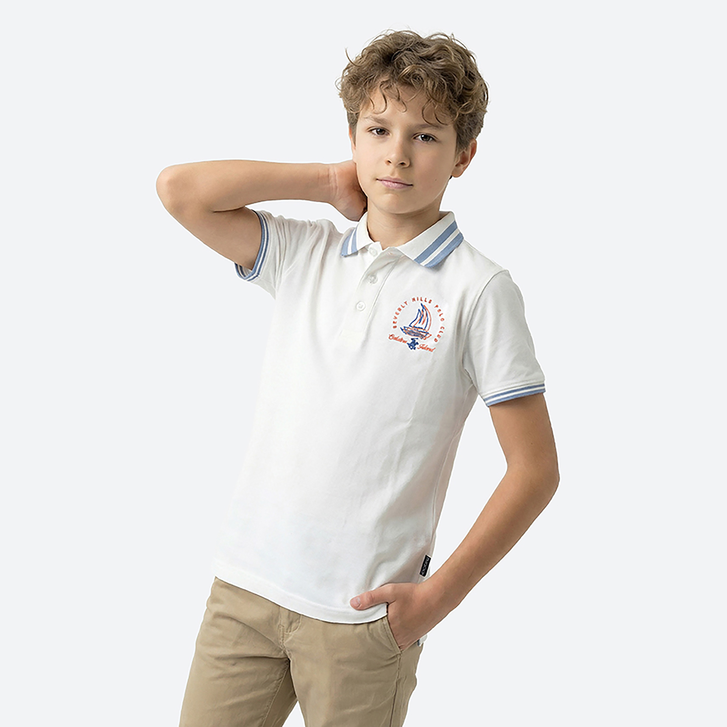 Beverly Hills Polo Club Collared Printed Short Sleeves T-Shirt-baby-boys-clothing-tshirtsandpolos-image-1