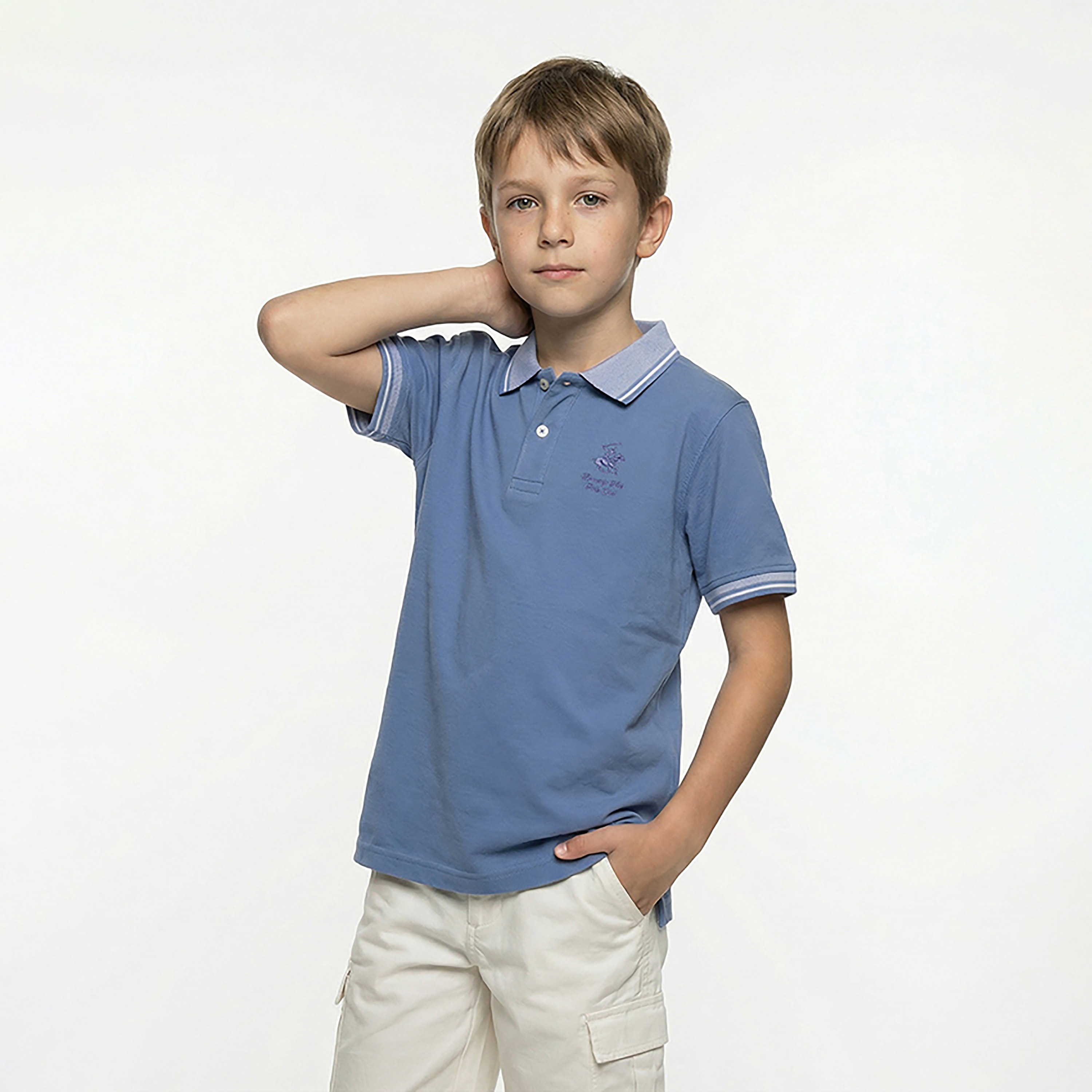 Beverly Hills Polo Club Collared Solid Short Sleeves T-Shirt-baby-boys-clothing-tshirtsandpolos-image-1