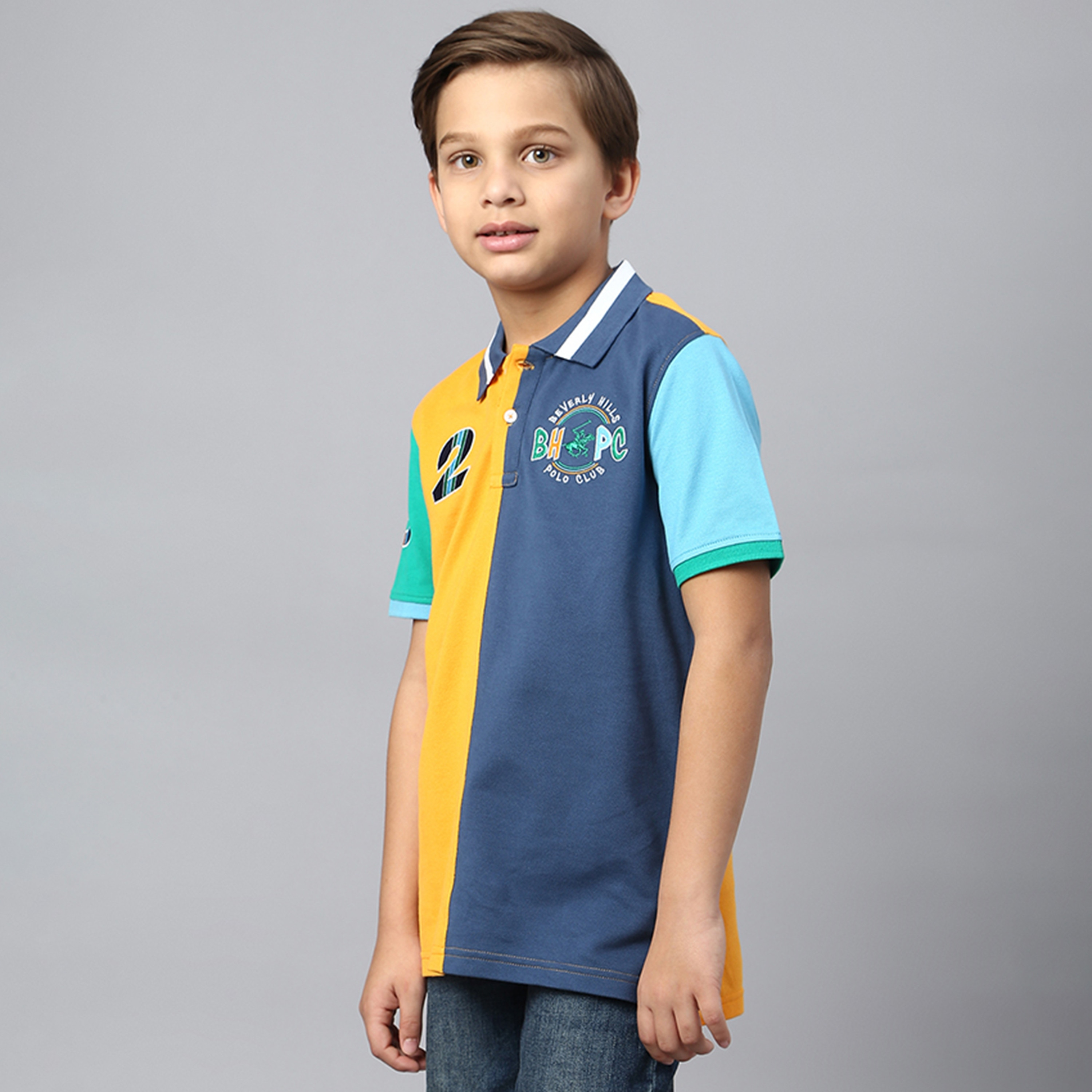 بولو بأكمام قصيرة مزين بشعار كولور بلوكد من بيفرلي هيلز بولو كلوب-boys-clothing-tshirtsandpolos-image-2