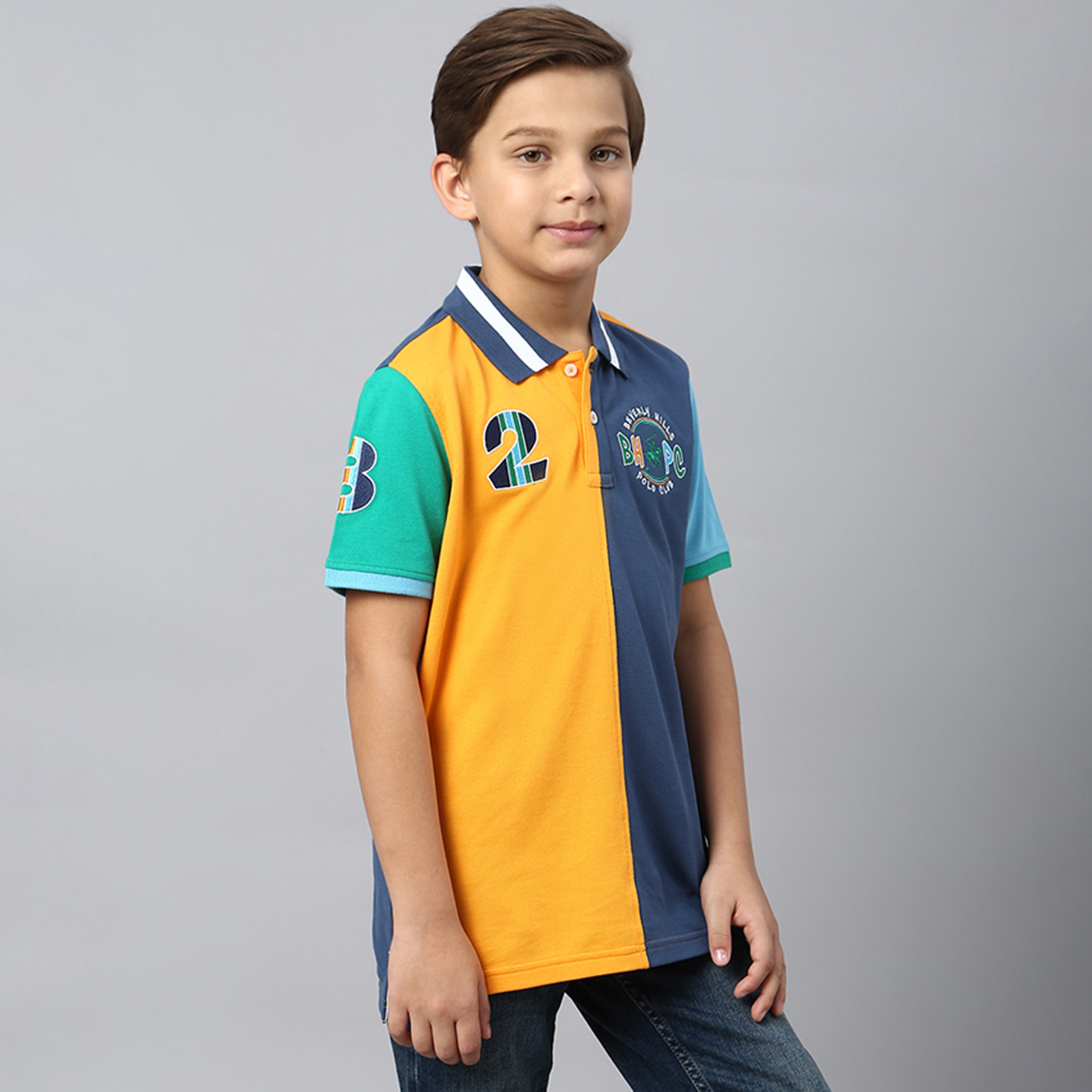 بولو بأكمام قصيرة مزين بشعار كولور بلوكد من بيفرلي هيلز بولو كلوب-boys-clothing-tshirtsandpolos-image-3