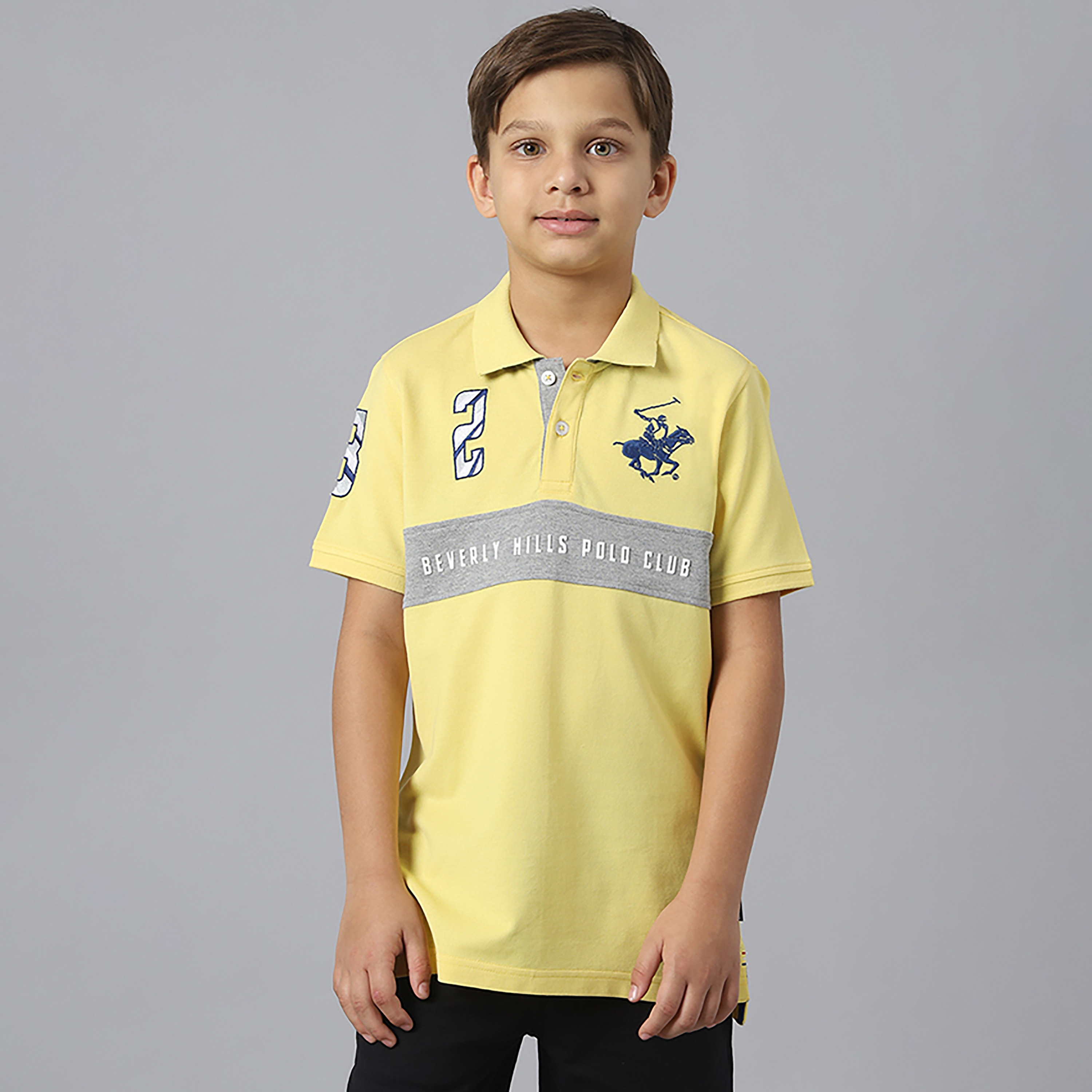 Beverly Hills Polo Club Logo Detailed Short Sleeves Colour Blocked Polo-boys-clothing-tshirtsandpolos-image-5