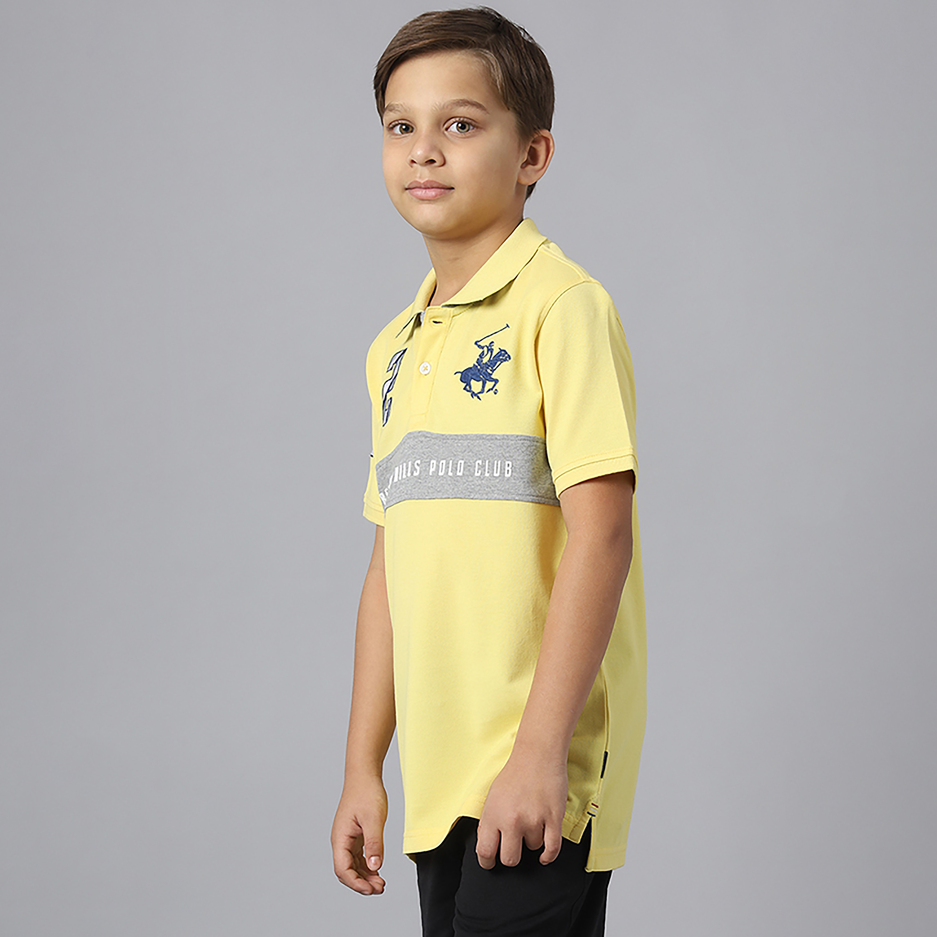 Beverly Hills Polo Club Logo Detailed Short Sleeves Colour Blocked Polo-boys-clothing-tshirtsandpolos-image-6