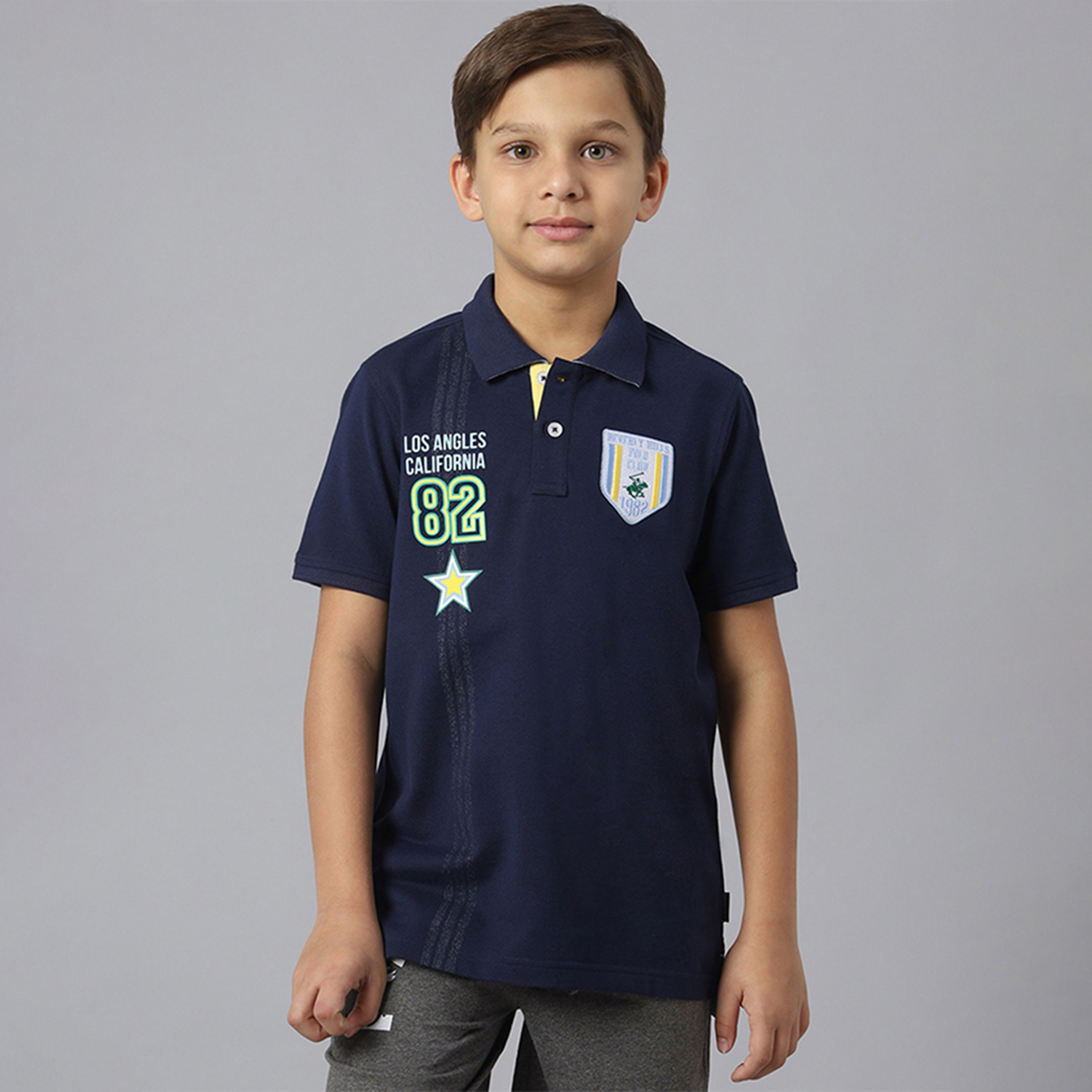 تيشيرت بولو بتطريز شعار وأكمام قصيرة من بيفرلي هيلز بولو كلوب-boys-clothing-tshirtsandpolos-image-5