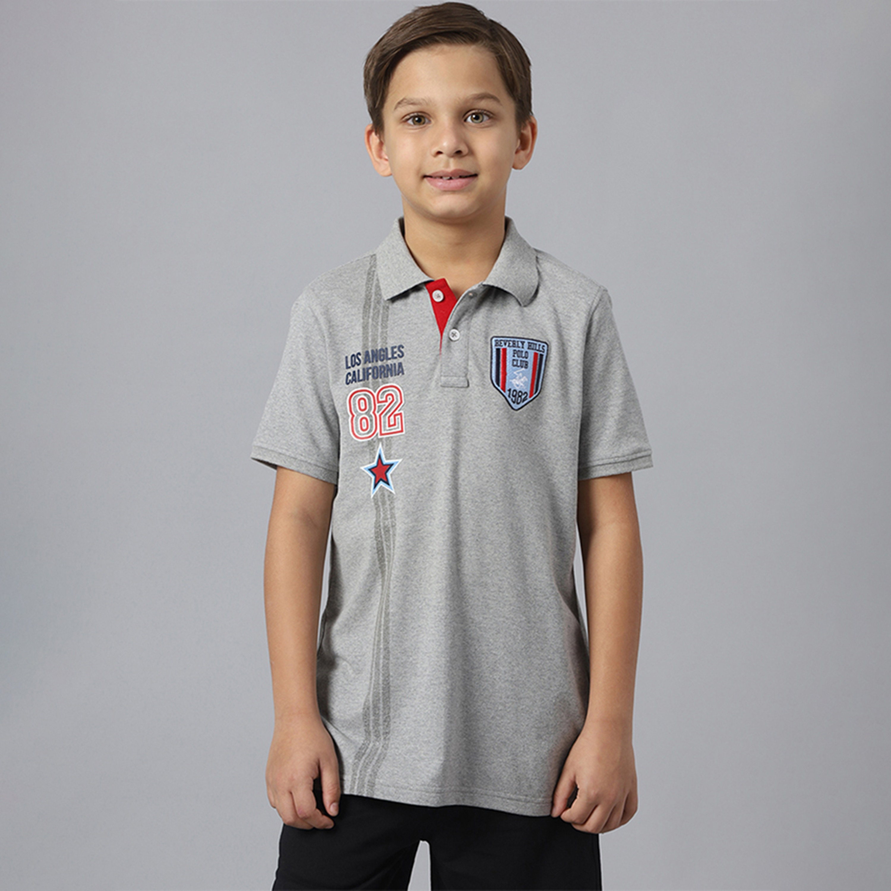 تيشيرت بولو بتطريز شعار وأكمام قصيرة من بيفرلي هيلز بولو كلوب-boys-clothing-tshirtsandpolos-image-1