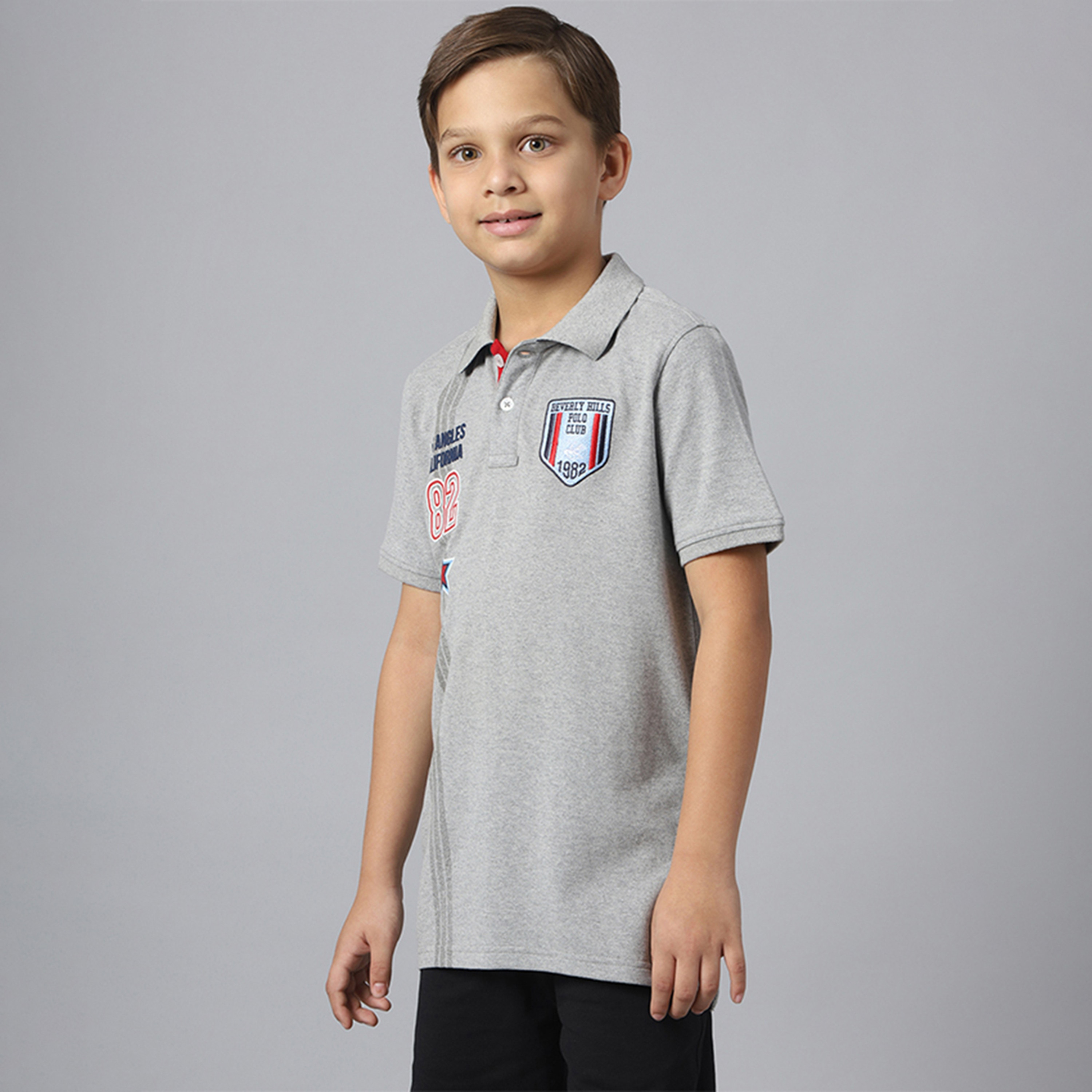 تيشيرت بولو بتطريز شعار وأكمام قصيرة من بيفرلي هيلز بولو كلوب-boys-clothing-tshirtsandpolos-image-2