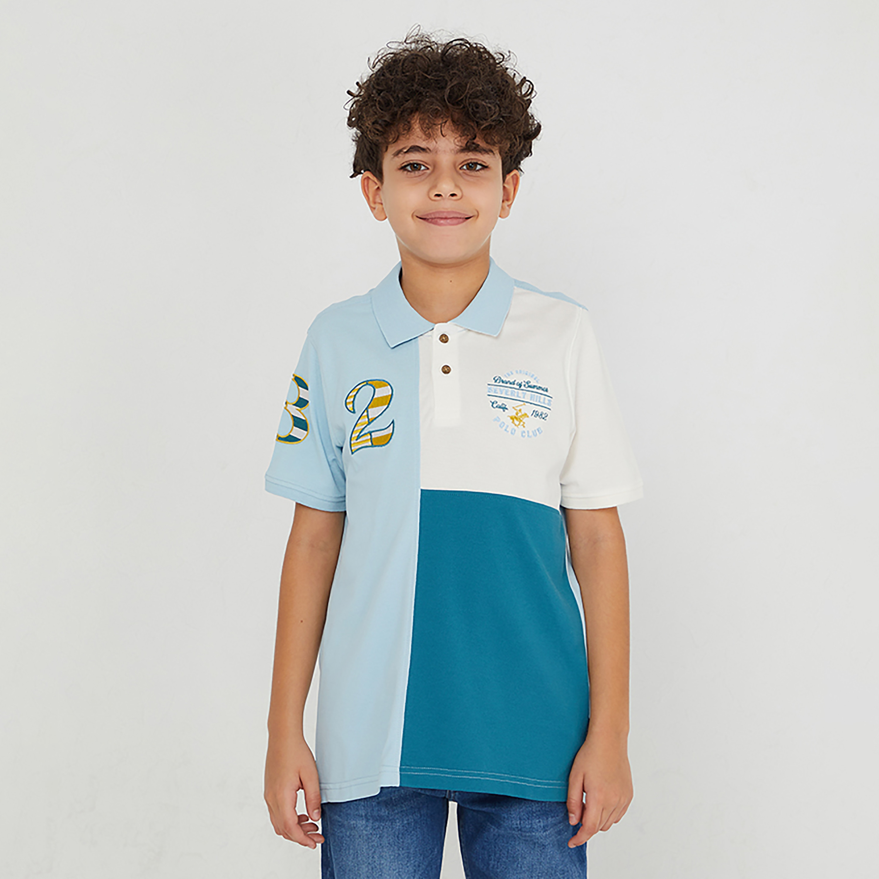 Buy Beverly Hills Polo Club Short Sleeves Polo T Shirt Online Babyshop Kuwait