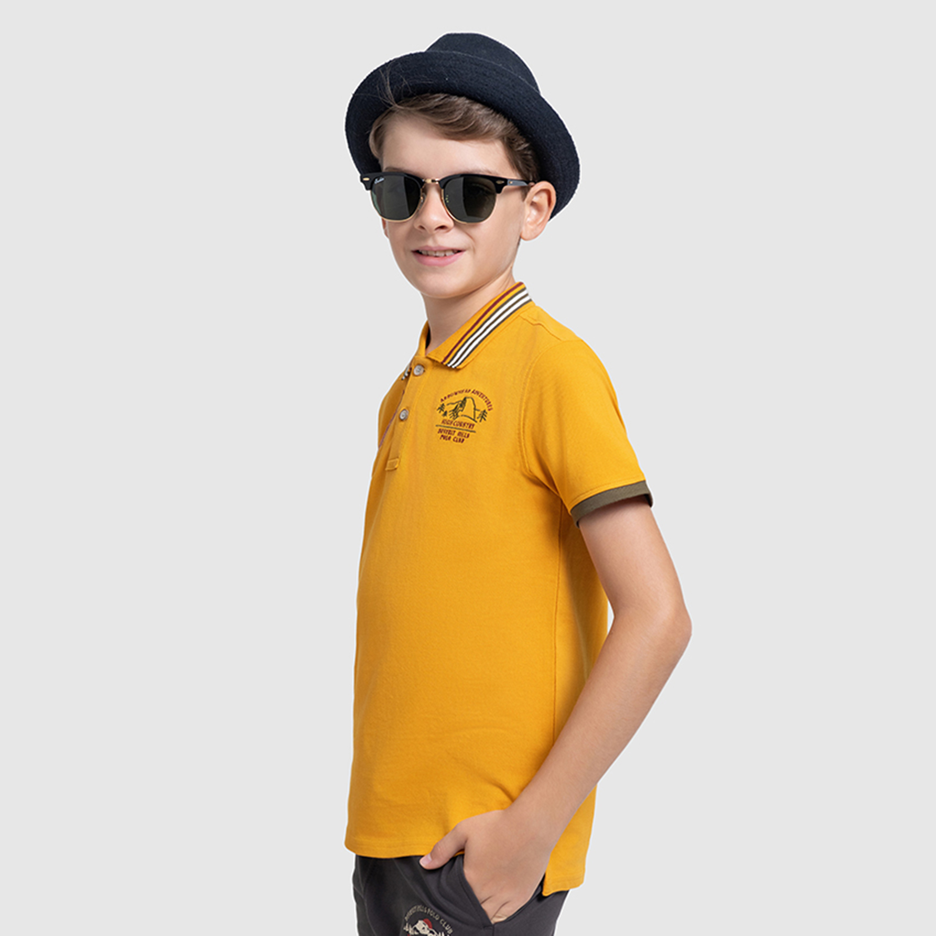 تيشيرت بياقة بولو سادة من القطن من بيفرلي هيلز بولو كلوب-boys-clothing-tshirtsandpolos-image-2