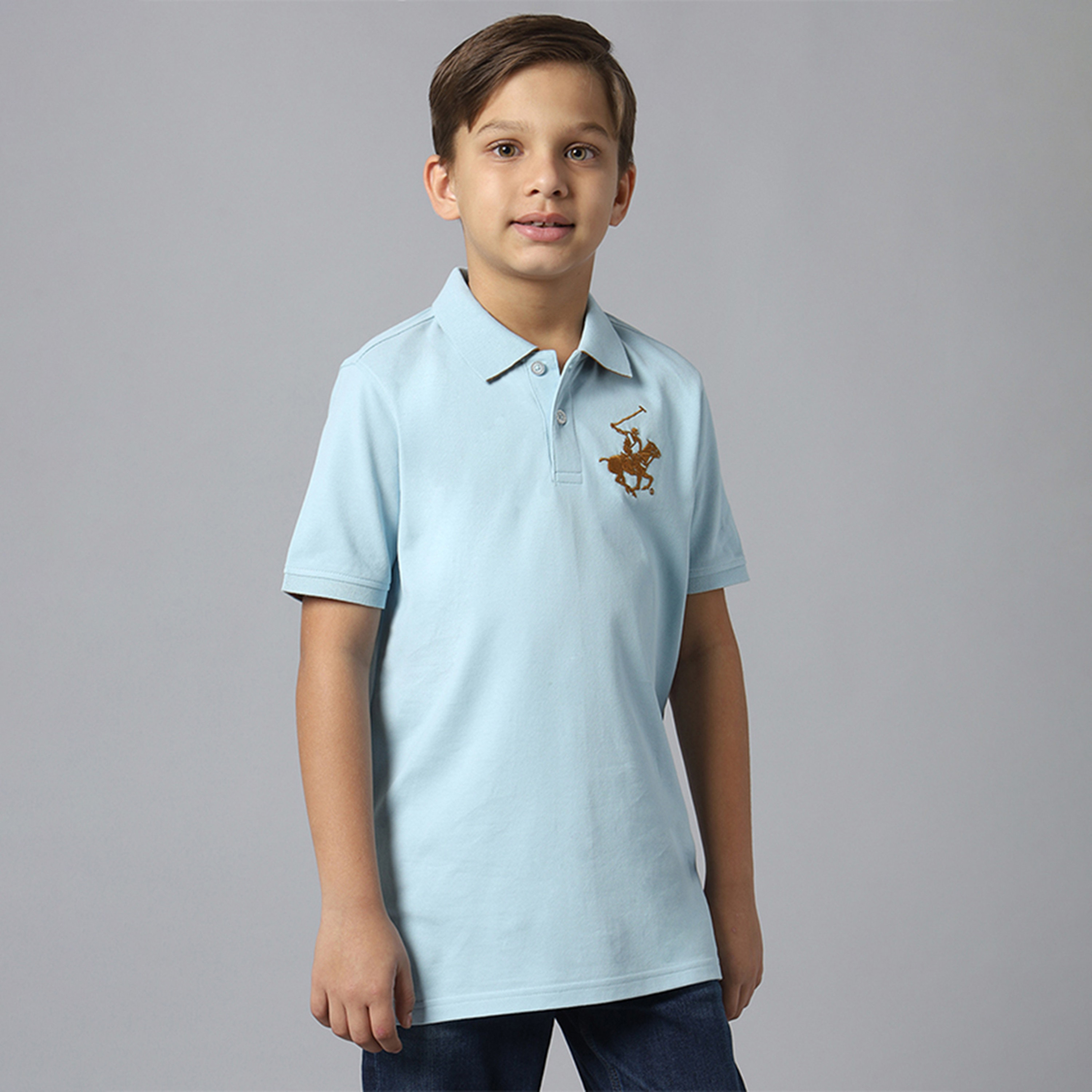 تيشيرت بولو بتطريز شعار وأكمام قصيرة من بيفرلي هيلز بولو كلوب-boys-clothing-tshirtsandpolos-image-3