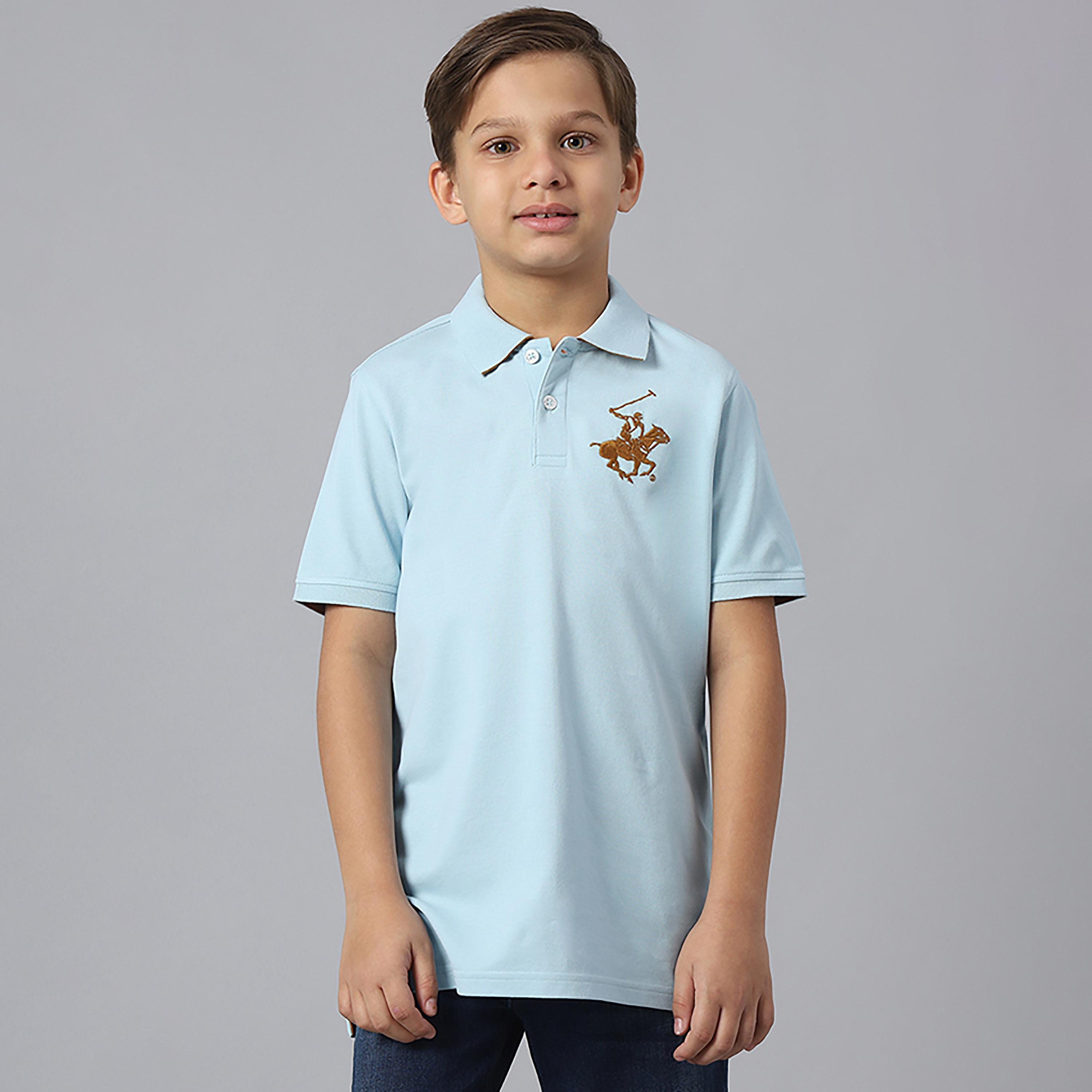 تيشيرت بولو بتطريز شعار وأكمام قصيرة من بيفرلي هيلز بولو كلوب-boys-clothing-tshirtsandpolos-image-4