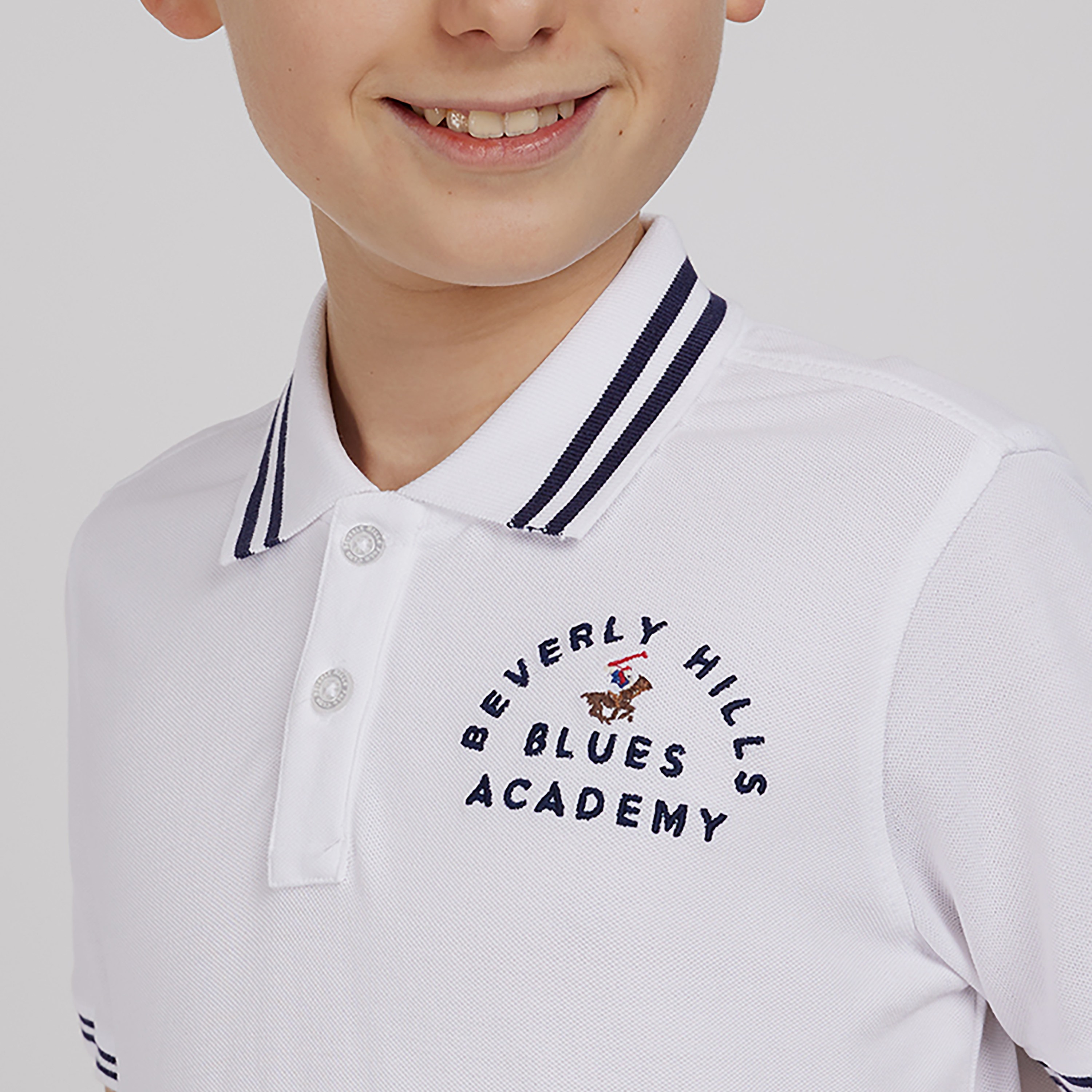 تيشيرت بياقة بولو سادة من القطن من بيفرلي هيلز بولو كلوب-boys-clothing-tshirtsandpolos-image-3