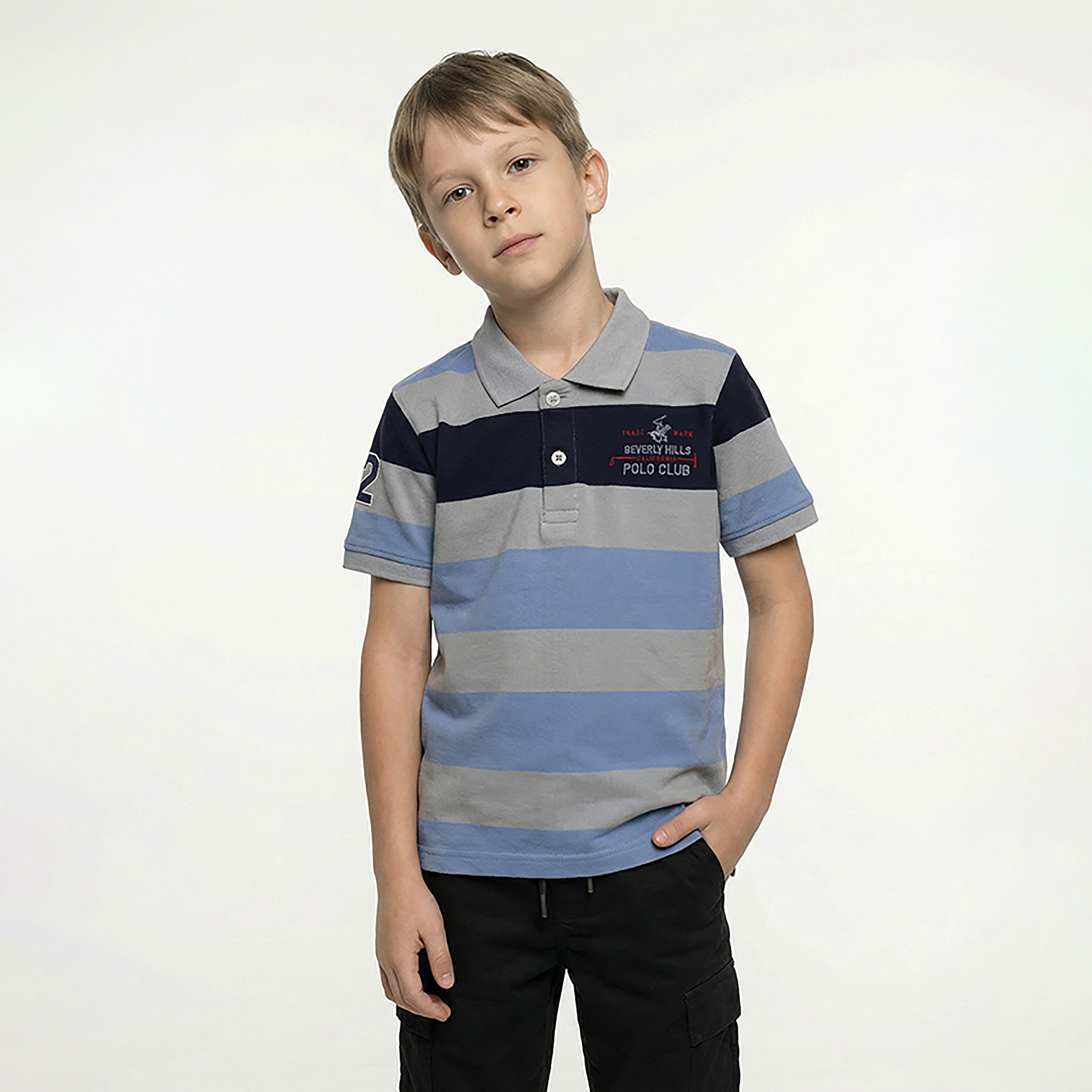 Beverly Hills Polo Club Striped Collared Short Sleeves T-Shirt-baby-boys-clothing-tshirtsandpolos-image-1