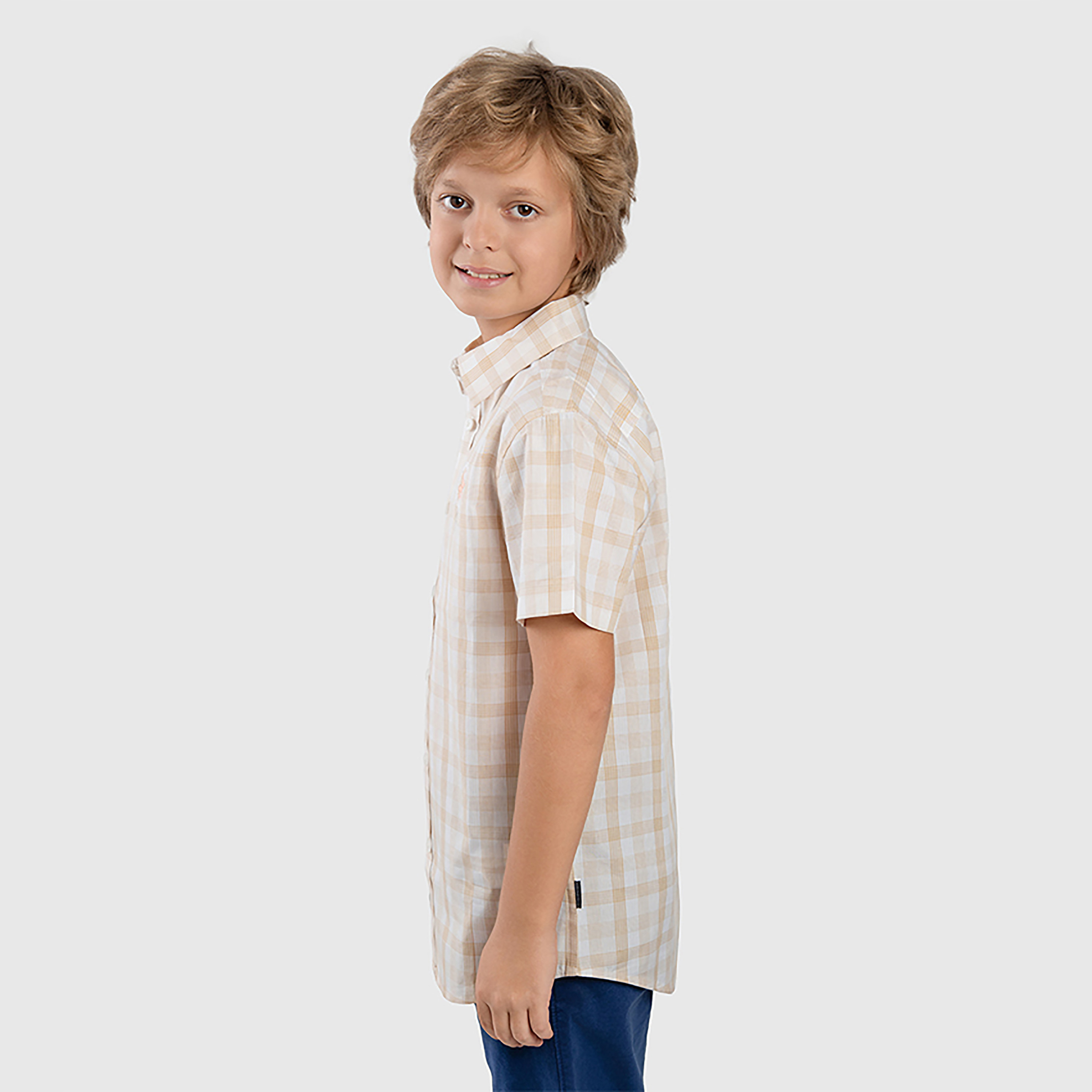 Beverly Hills Polo Club Checked Short Sleeves Shirt-boys-clothing-shirts-image-4