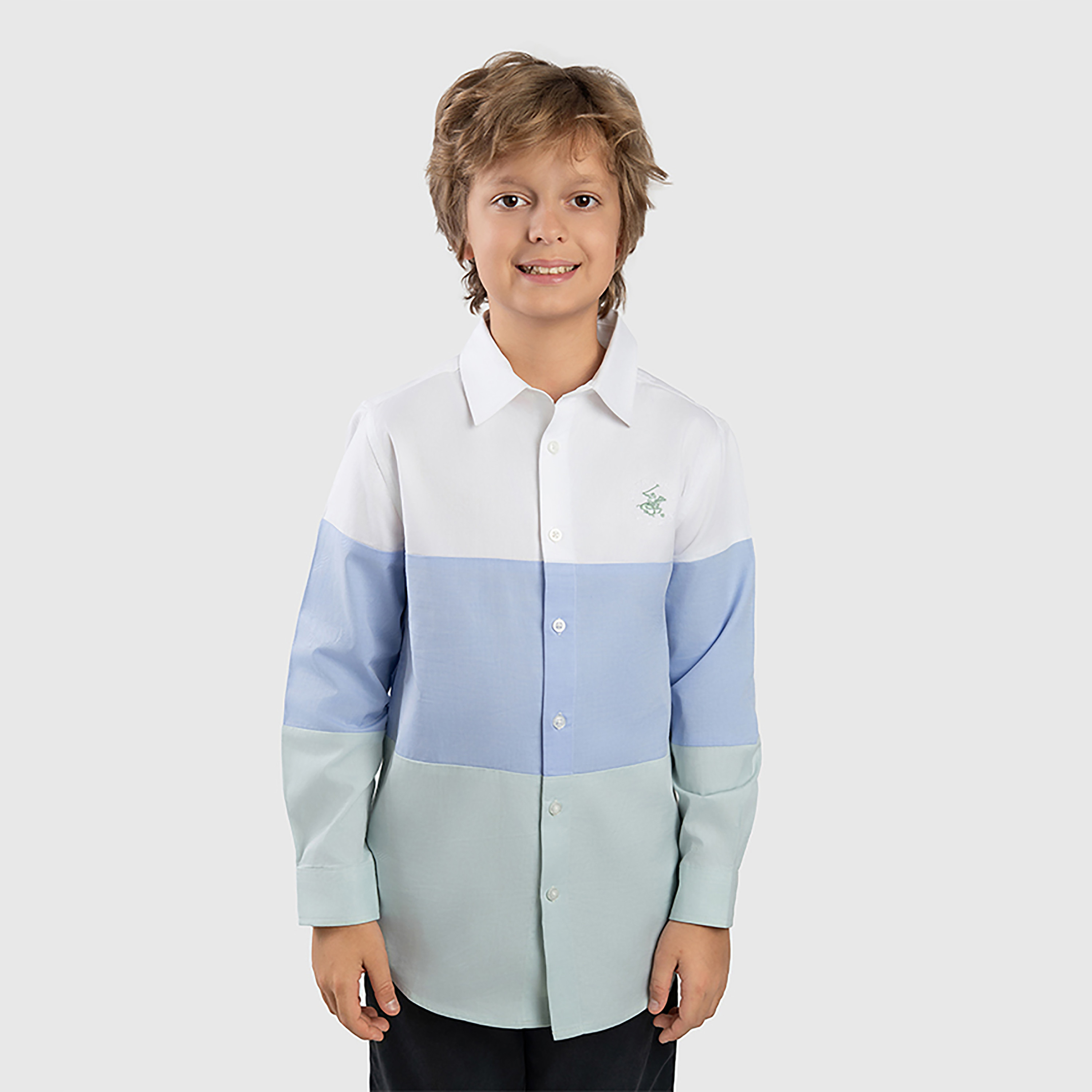 قميص بأكمام طويلة بتصميم ألوان متباينة من بيفرلي هيلز بولو كلوب-boys-clothing-shirts-image-1