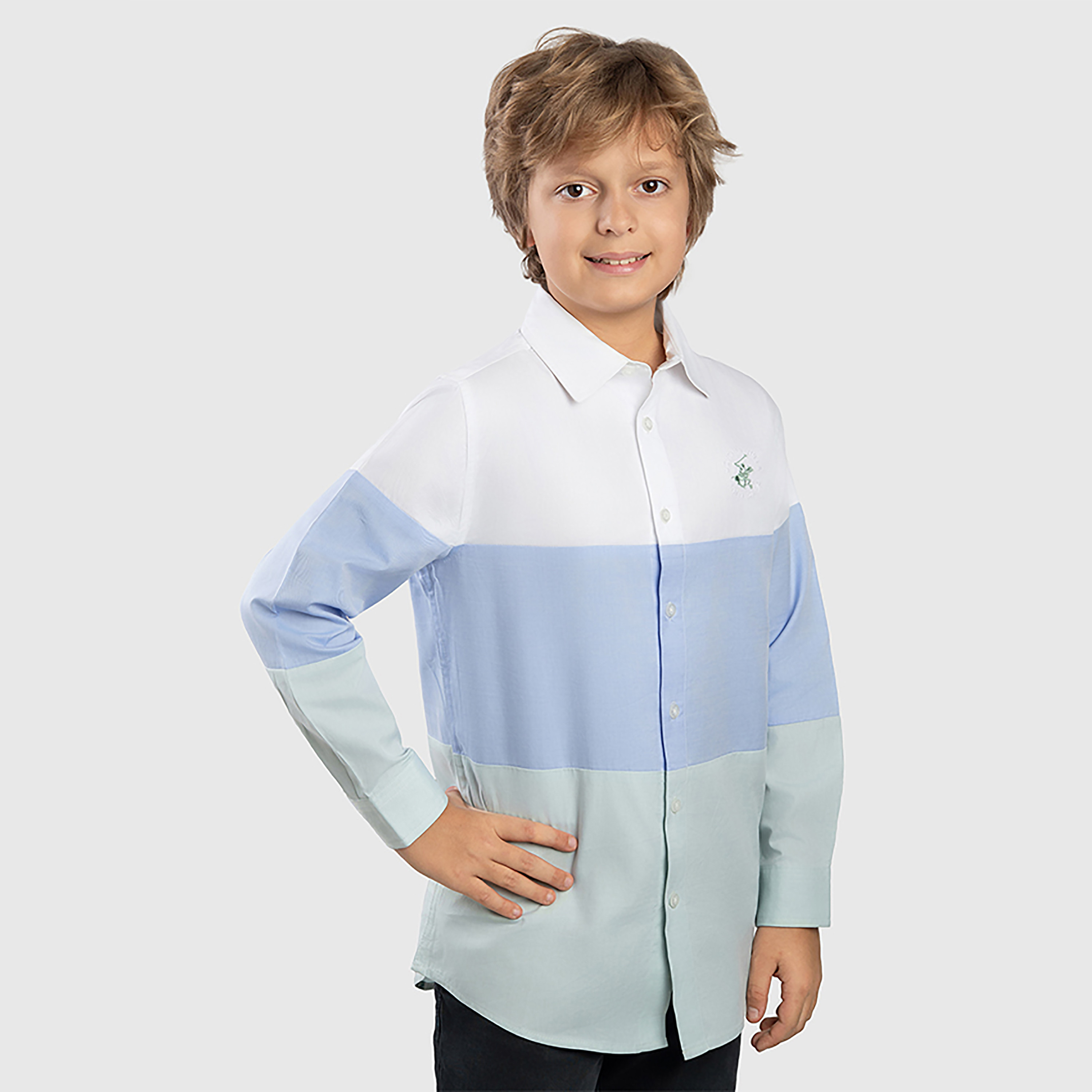 Beverly Hills Polo Club Colour Block Long Sleeves Shirt-boys-clothing-shirts-image-3