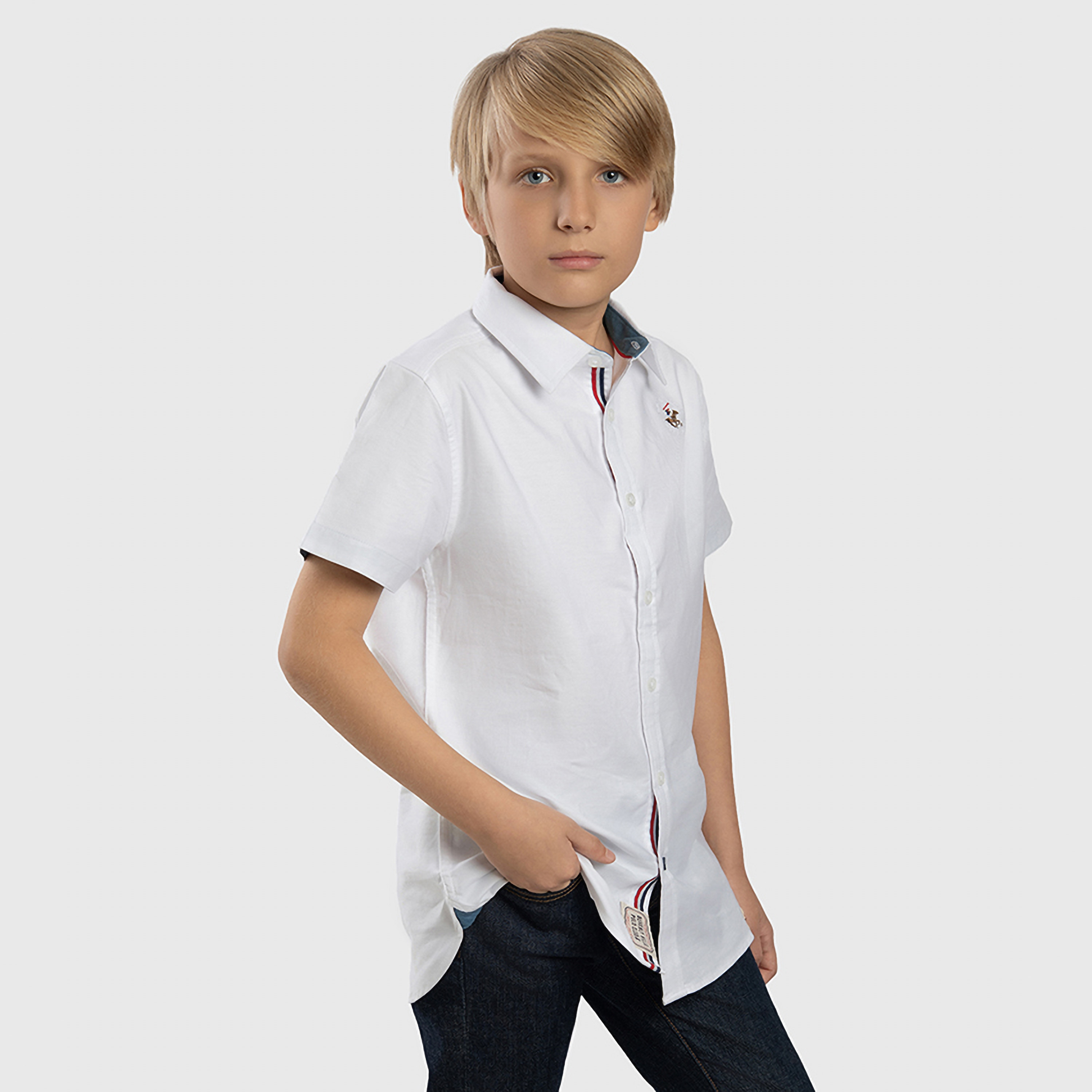 قميص سادة باكمام قصيرة من بيفرلي هيلز بولو كلوب-boys-clothing-shirts-image-6
