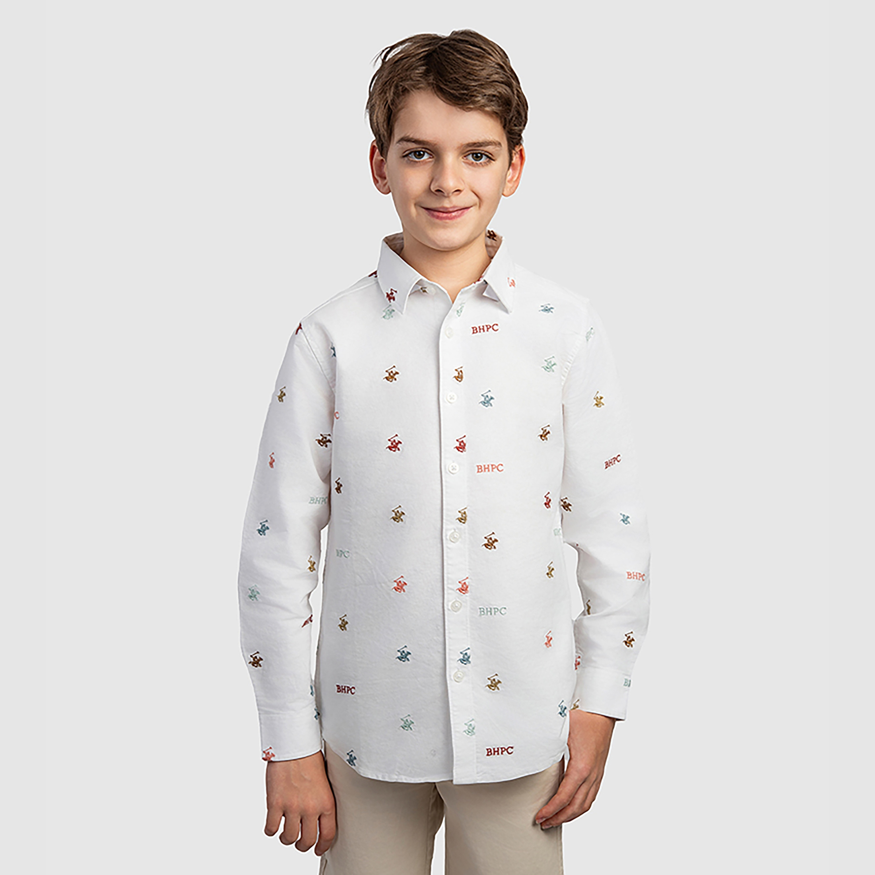 قميص مطبوع بأكمام طويلة من بيفرلي هيلز بولو كلوب-boys-clothing-shirts-image-1
