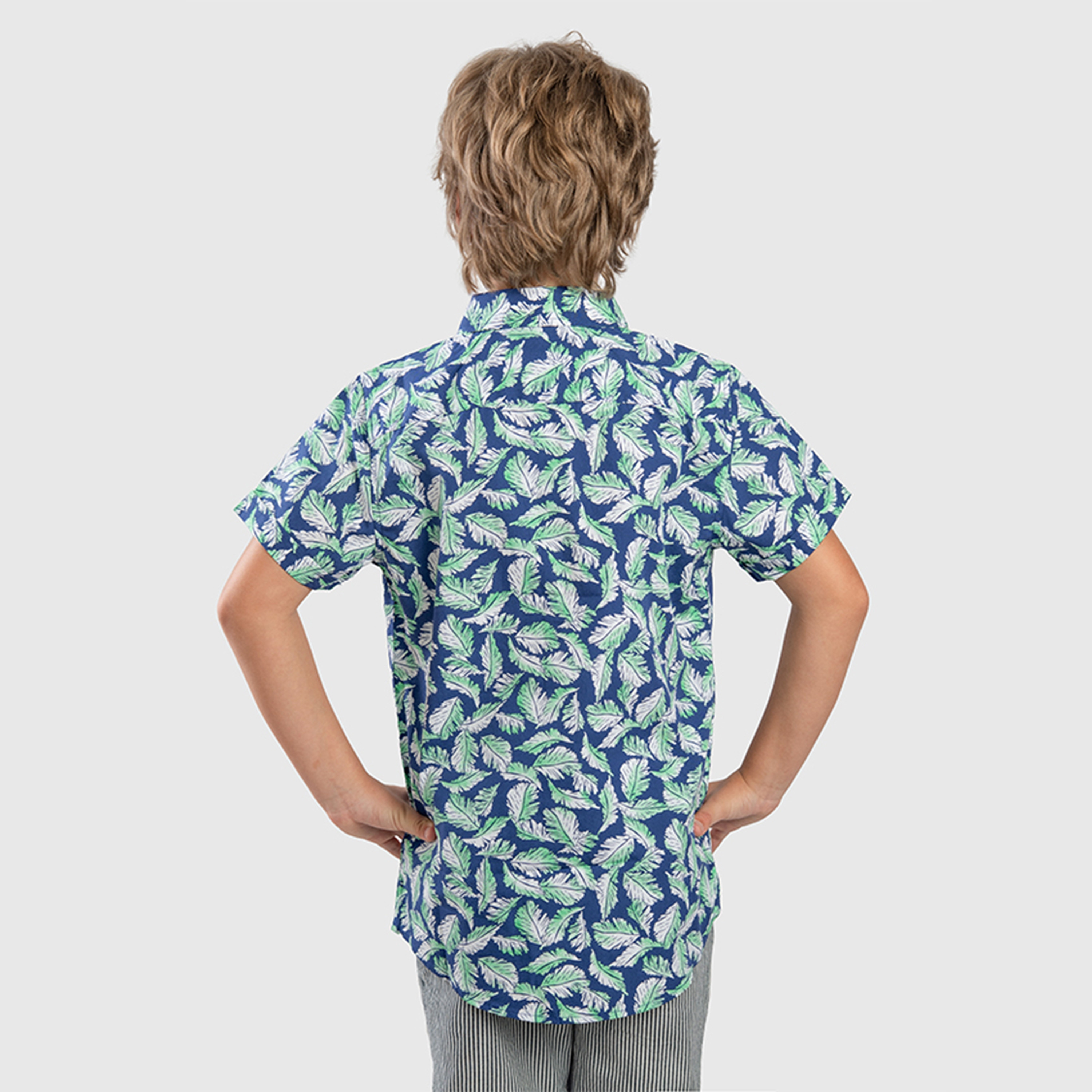 Beverly Hills Polo Club Cotton Floral Printed Neck Shirt-boys-clothing-shirts-image-4