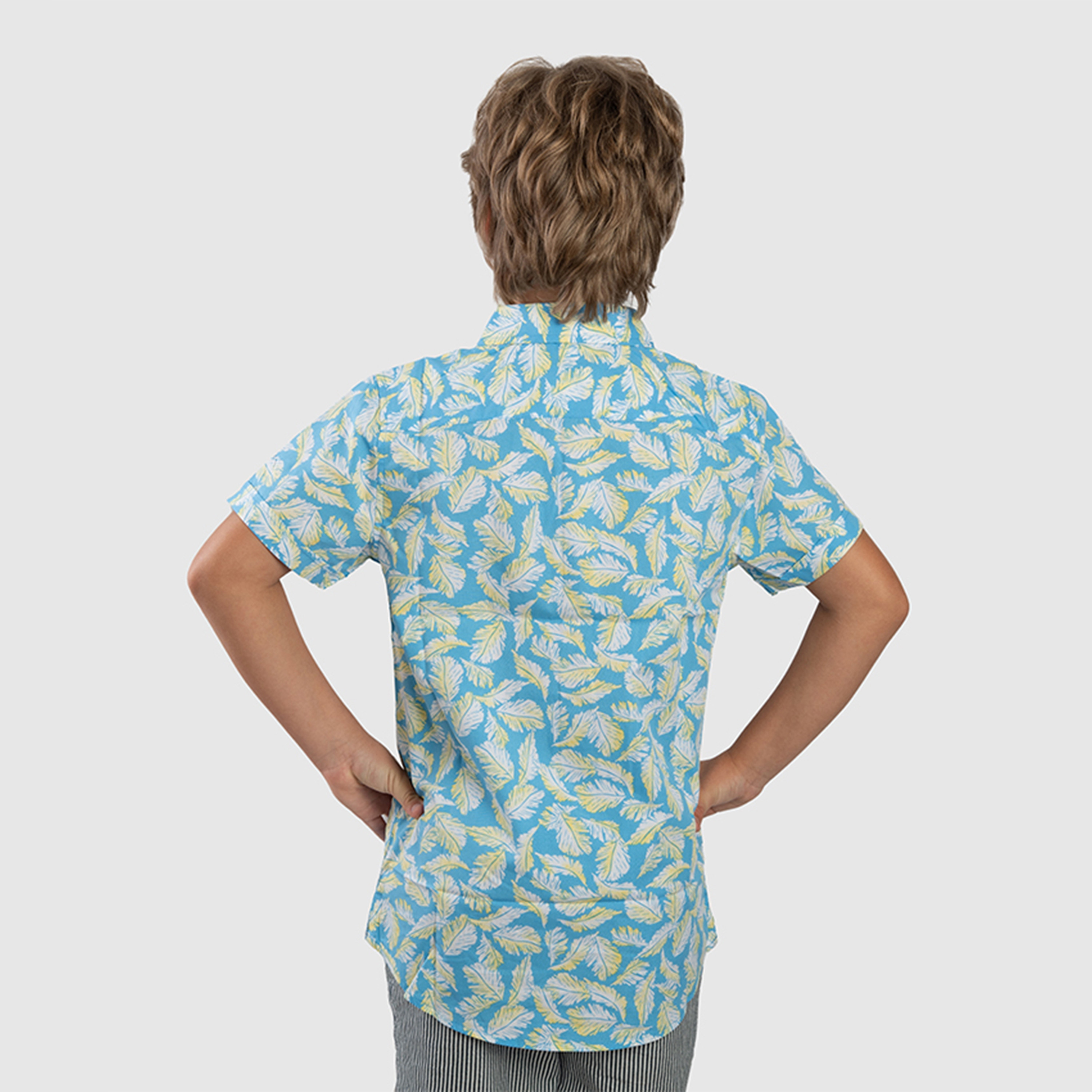 Beverly Hills Polo Club Cotton Floral Printed Neck Shirt-boys-clothing-shirts-image-4