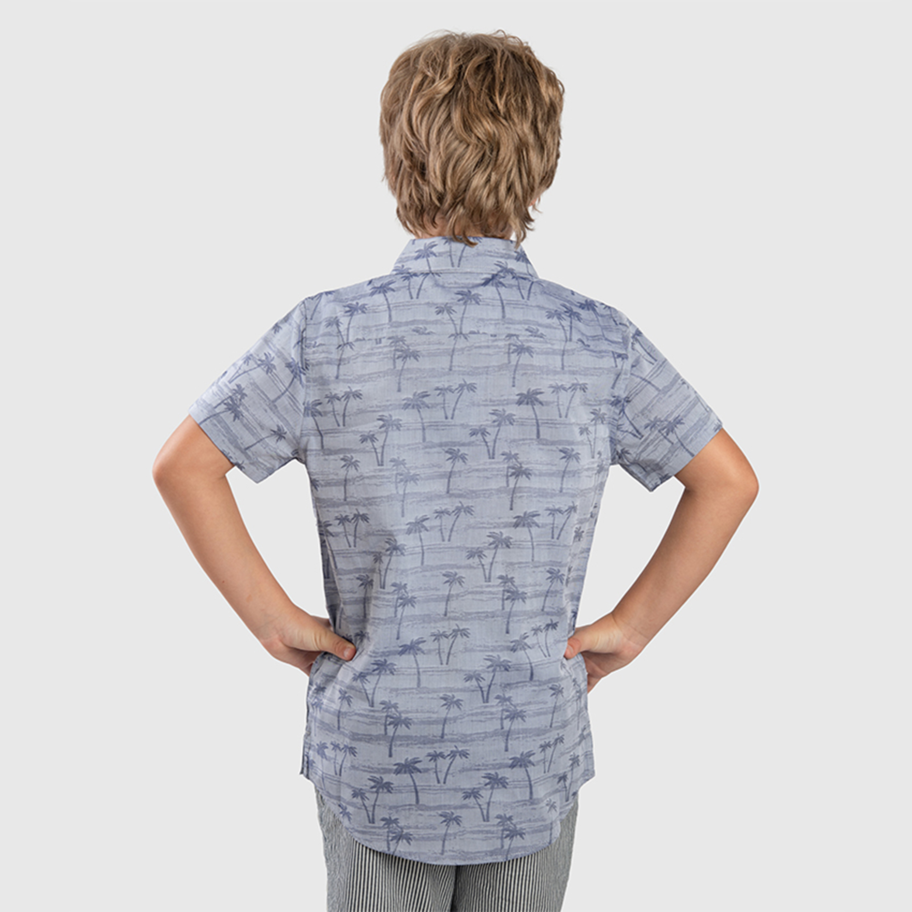 Beverly Hills Polo Club Cotton Floral Printed Neck Shirt-boys-clothing-shirts-image-4