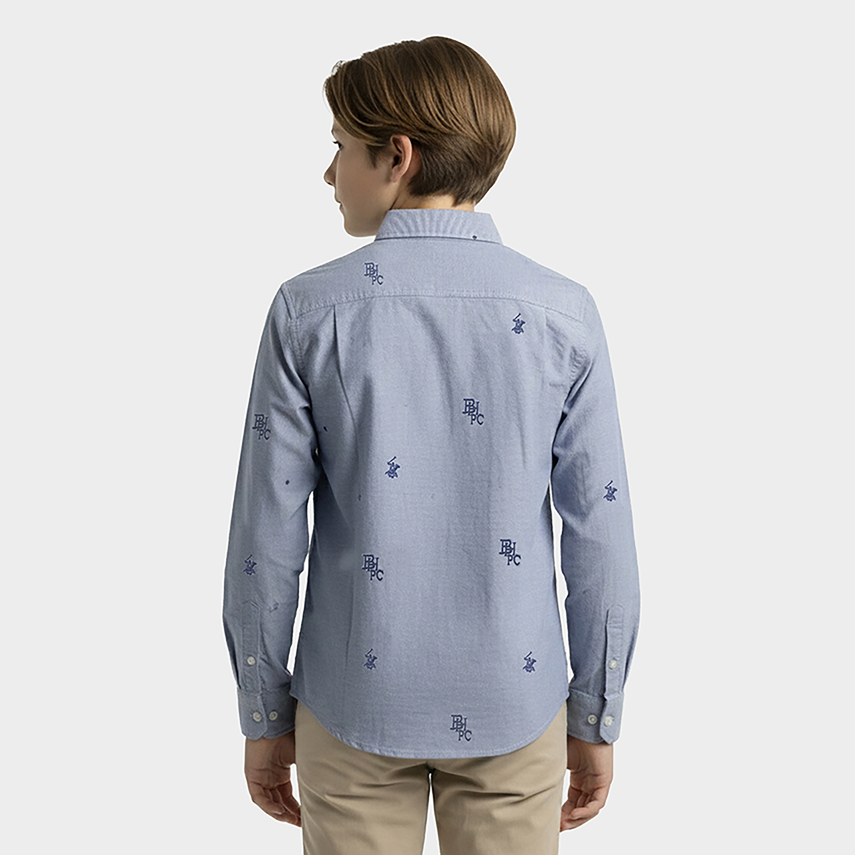 Beverly Hills Polo Club Printed Cotton Long Sleeves Mandarin Collar Shirt-boys-clothing-shirts-image-3