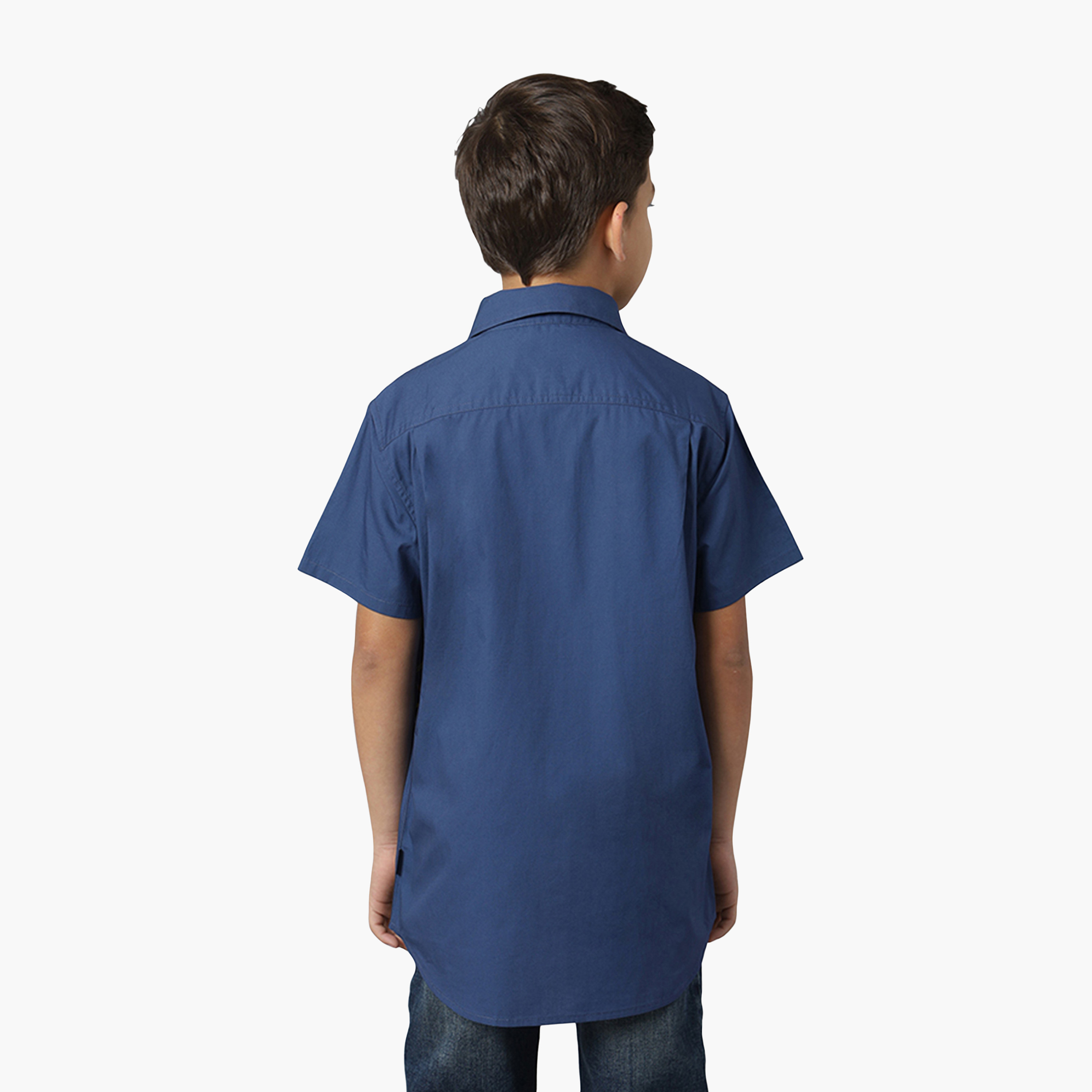 Beverly Hills Polo Club Cotton Solid Neck Shirt-boys-clothing-shirts-image-4