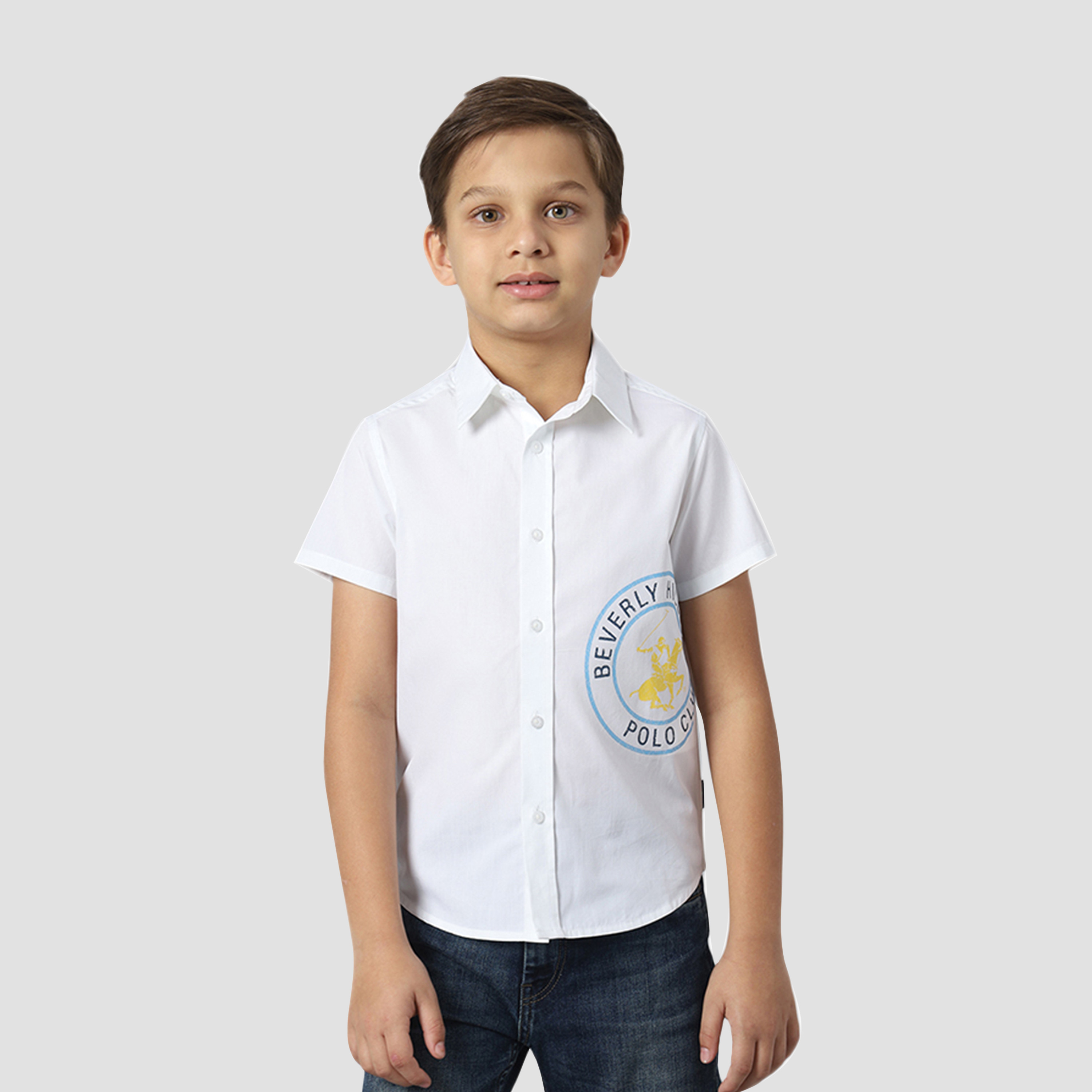 Beverly Hills Polo Club Short Sleeves Printed Shirt-boys-clothing-shirts-image-1