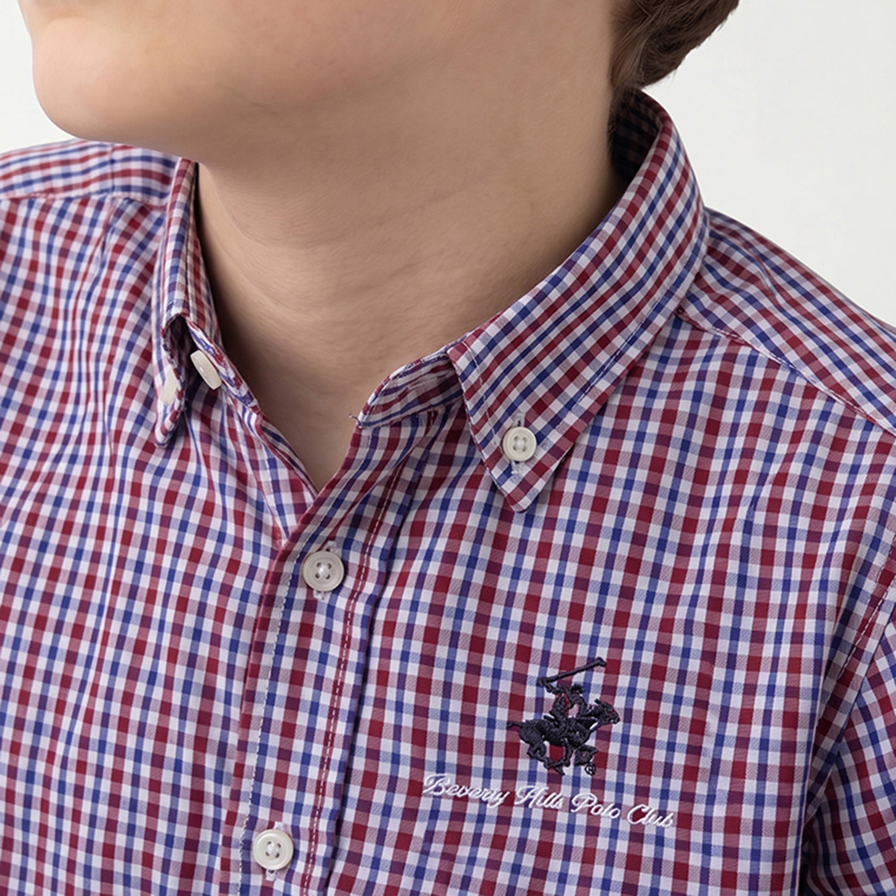 Beverly Hills Polo Club Checked Long Sleeves Shirt-boys-clothing-shirts-image-4