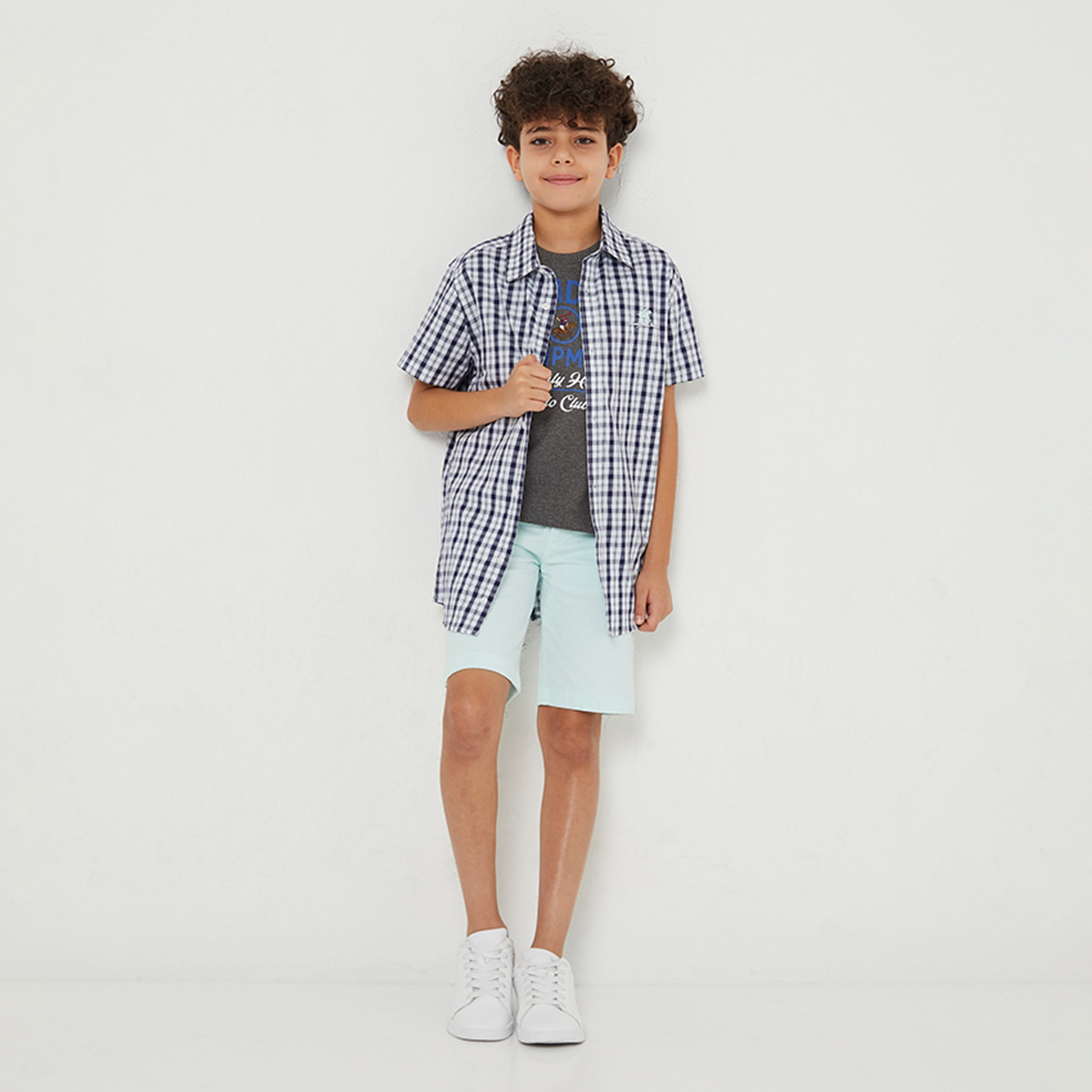  شورت منسوج بأزرار بقصة عادية من بيفرلي هيلز بولو كلوب-boys-clothing-bottoms-shorts-image-8