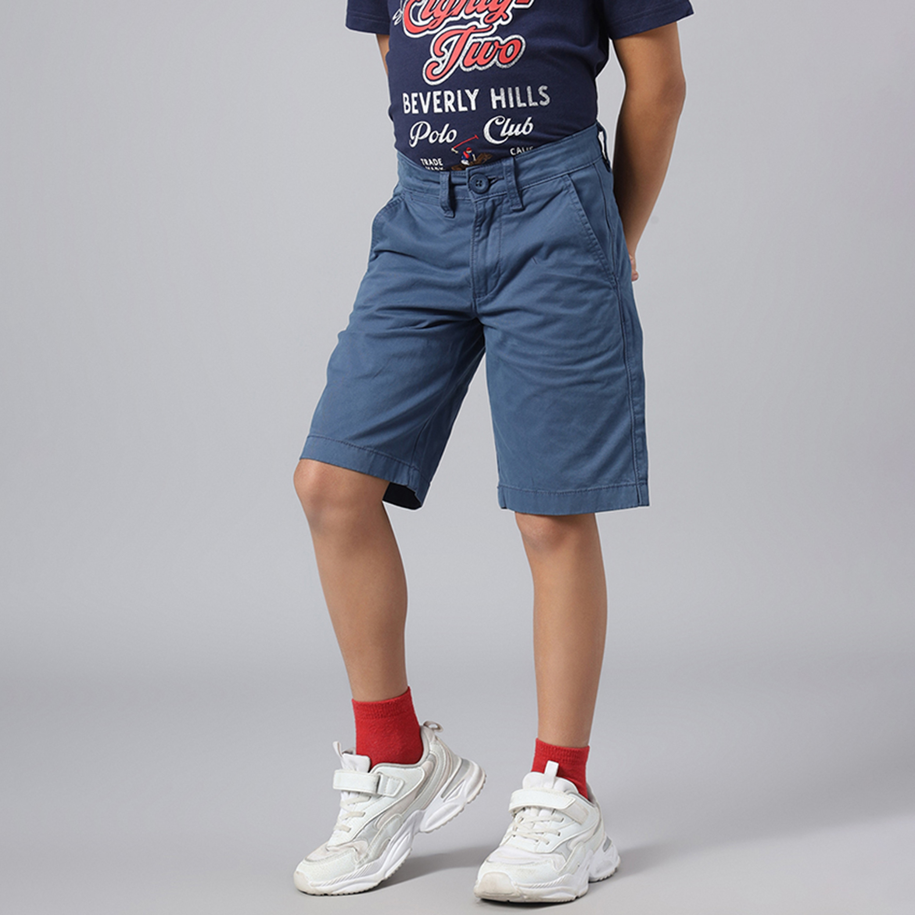  شورت منسوج بأزرار بقصة عادية من بيفرلي هيلز بولو كلوب-boys-clothing-bottoms-shorts-image-2