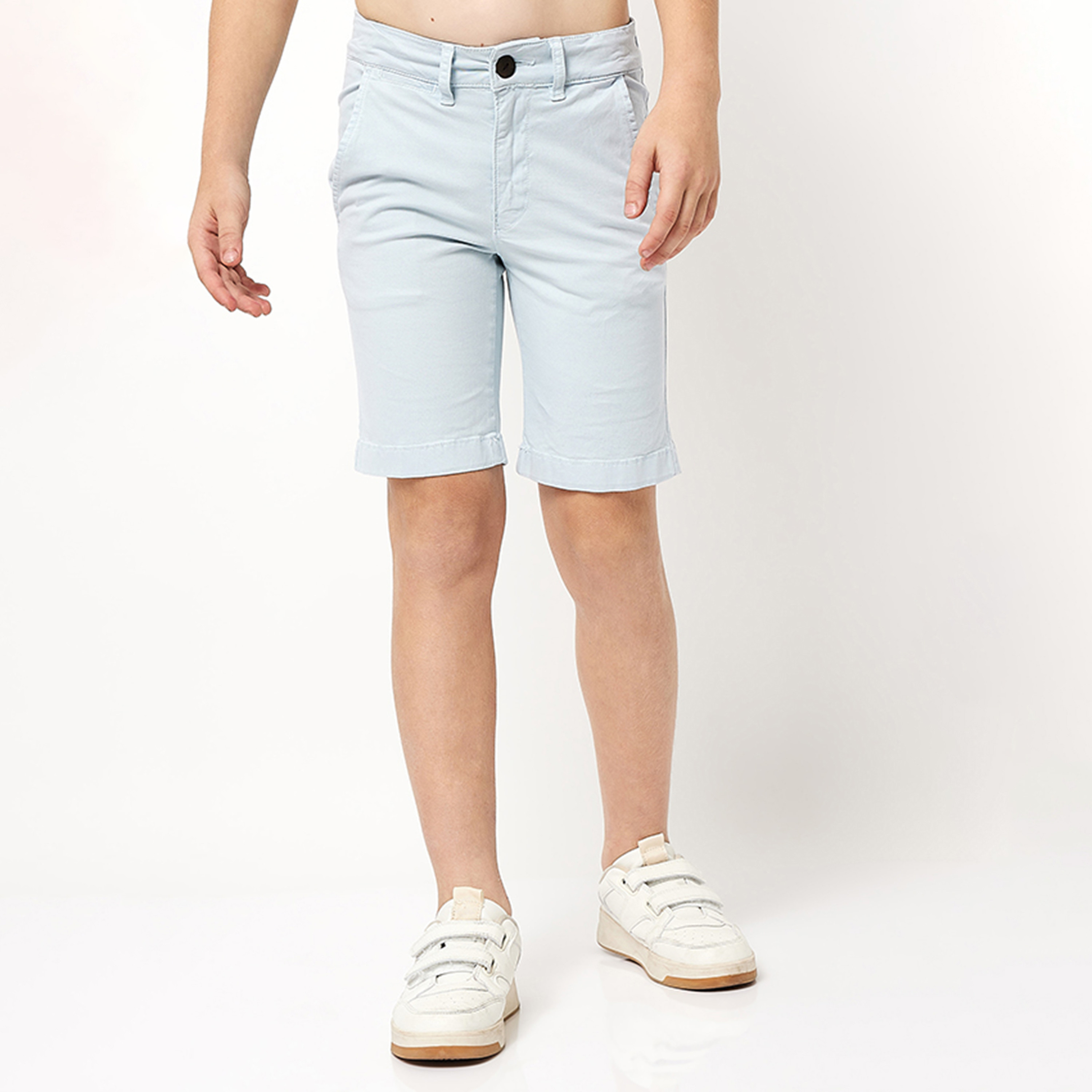 Beverly Hills Polo Club Cotton Solid Button Shorts-boys-clothing-bottoms-shorts-image-1