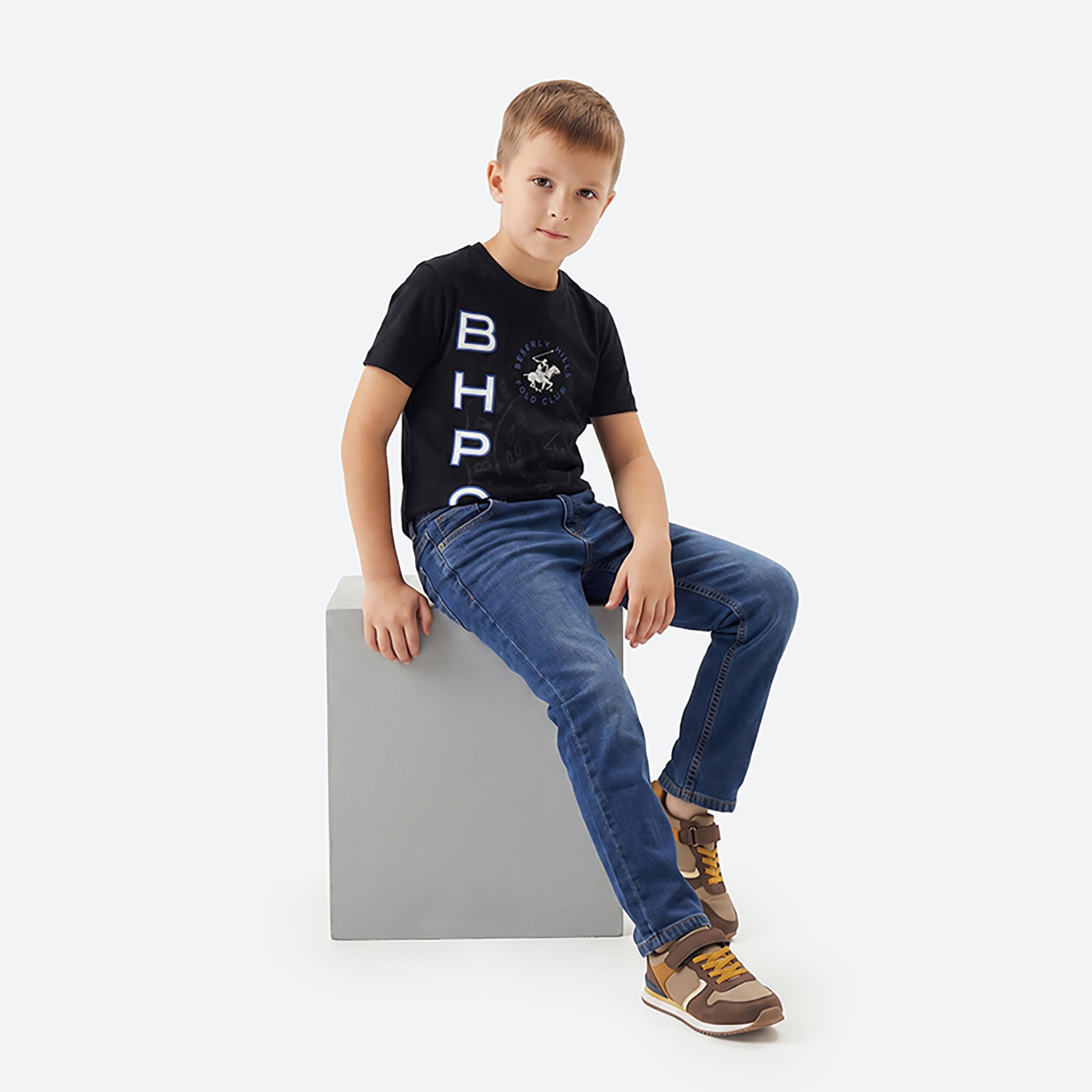 بنطال جينز رجالي سادة بقصة منتظمة من بيفرلي هيلز بولو كلوب-boys-clothing-bottoms-jeans-image-2