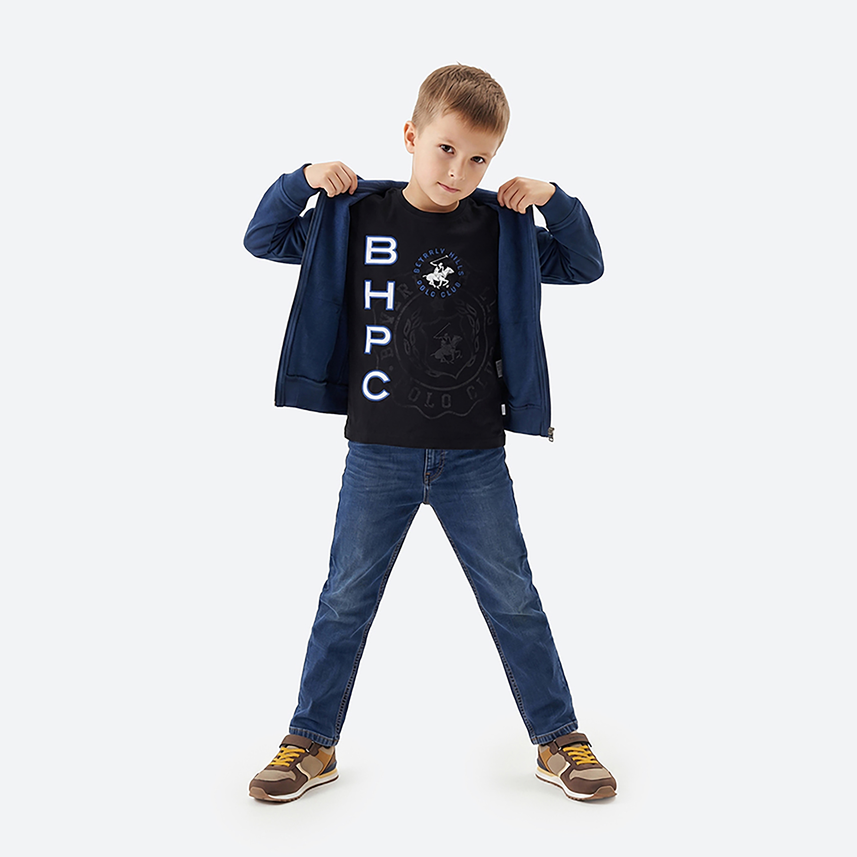 بنطال جينز رجالي سادة بقصة منتظمة من بيفرلي هيلز بولو كلوب-boys-clothing-bottoms-jeans-image-4