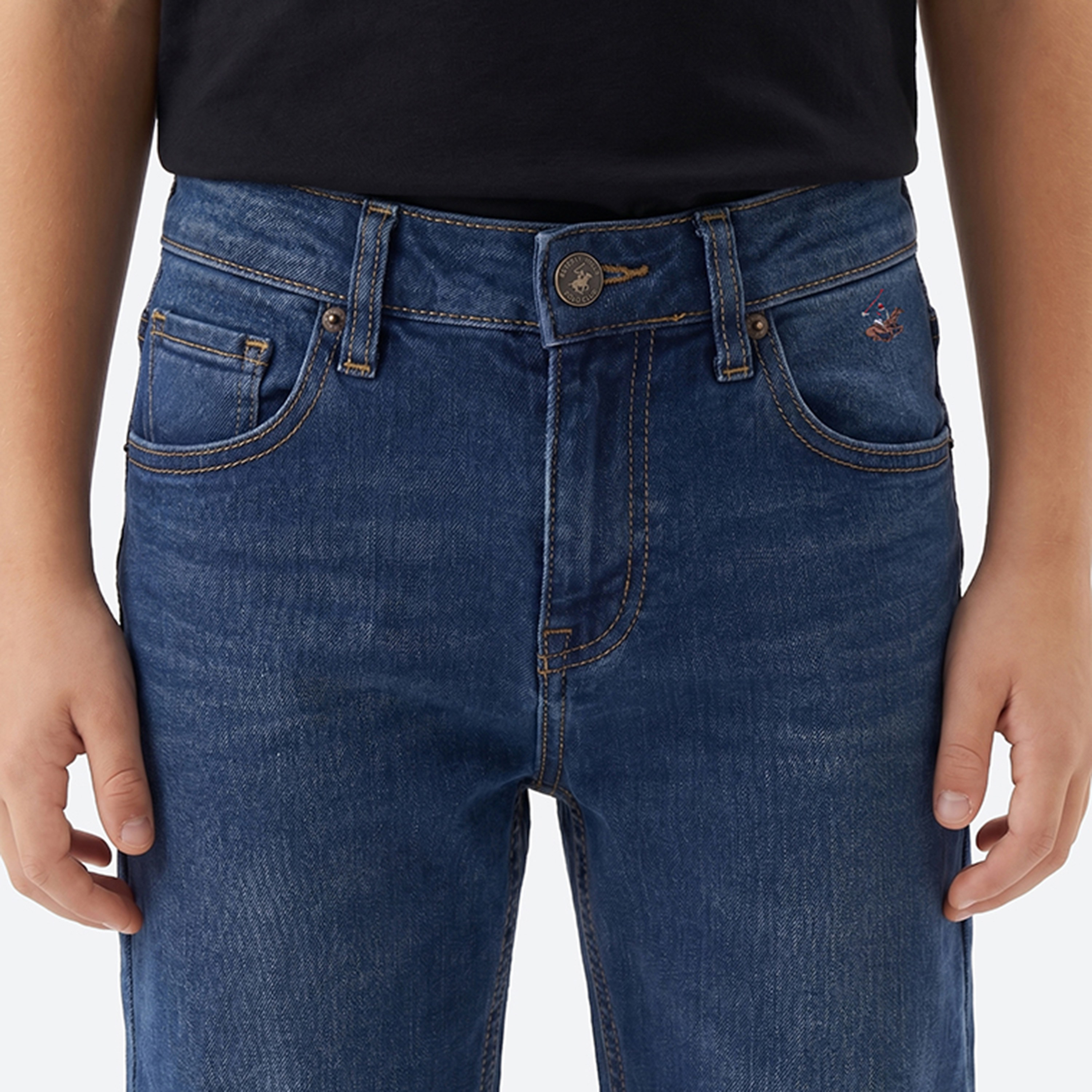 بنطال جينز رجالي سادة بقصة منتظمة من بيفرلي هيلز بولو كلوب-boys-clothing-bottoms-jeans-image-5