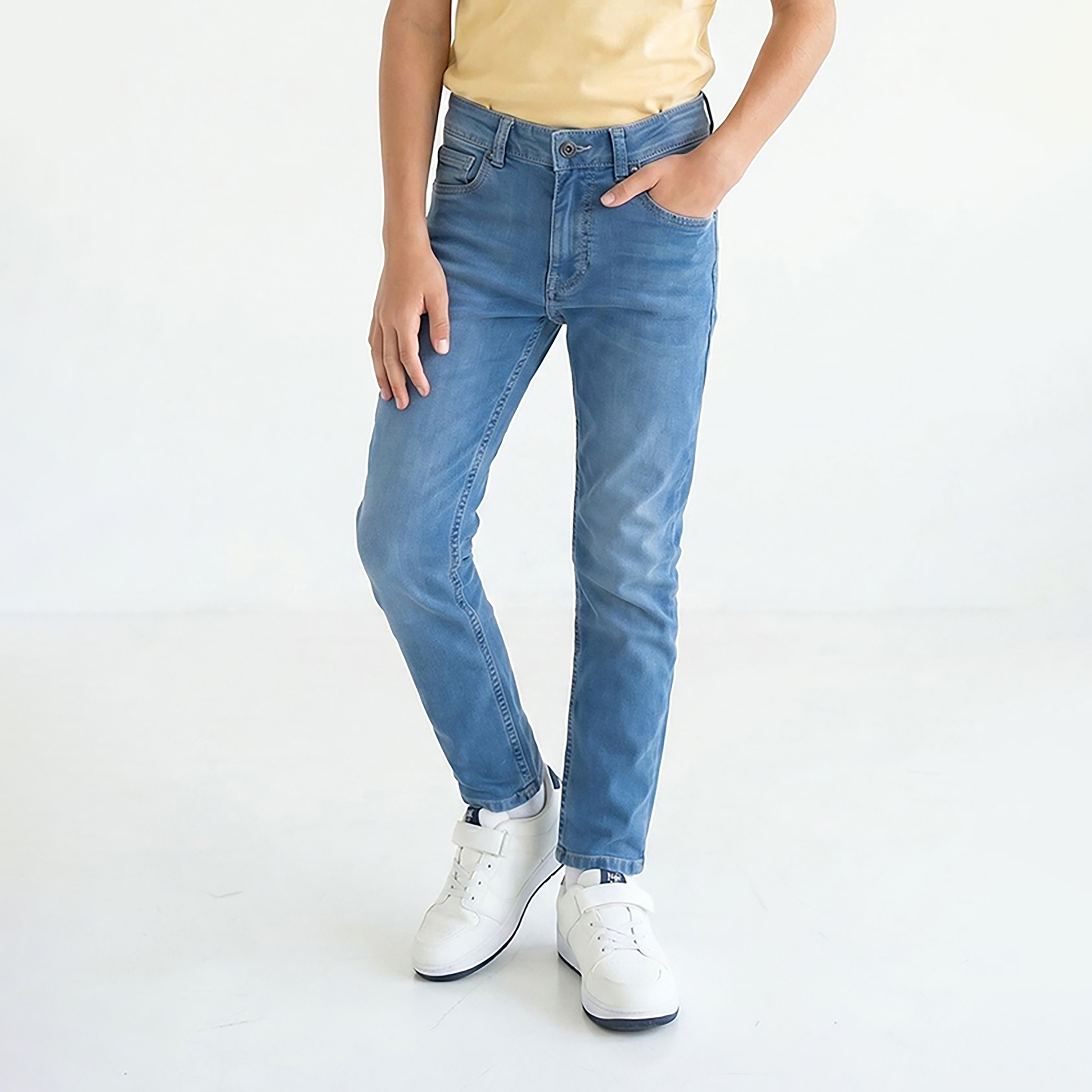 بنطال جينز رجالي سادة بقصة منتظمة من بيفرلي هيلز بولو كلوب-boys-clothing-bottoms-jeans-image-1