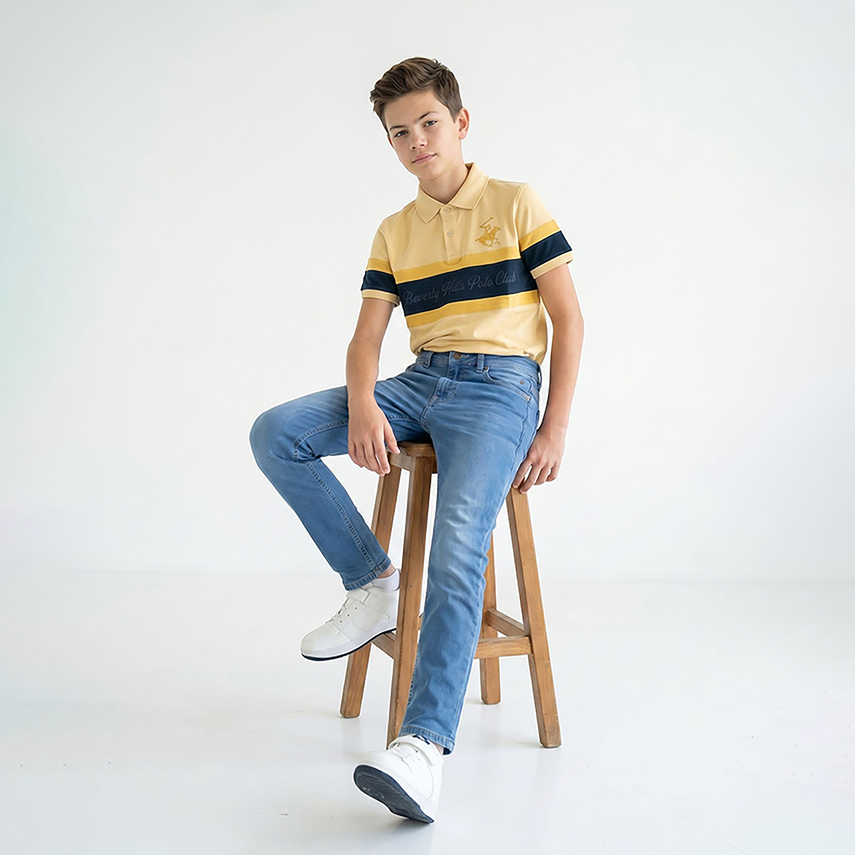 بنطال جينز رجالي سادة بقصة منتظمة من بيفرلي هيلز بولو كلوب-boys-clothing-bottoms-jeans-image-2