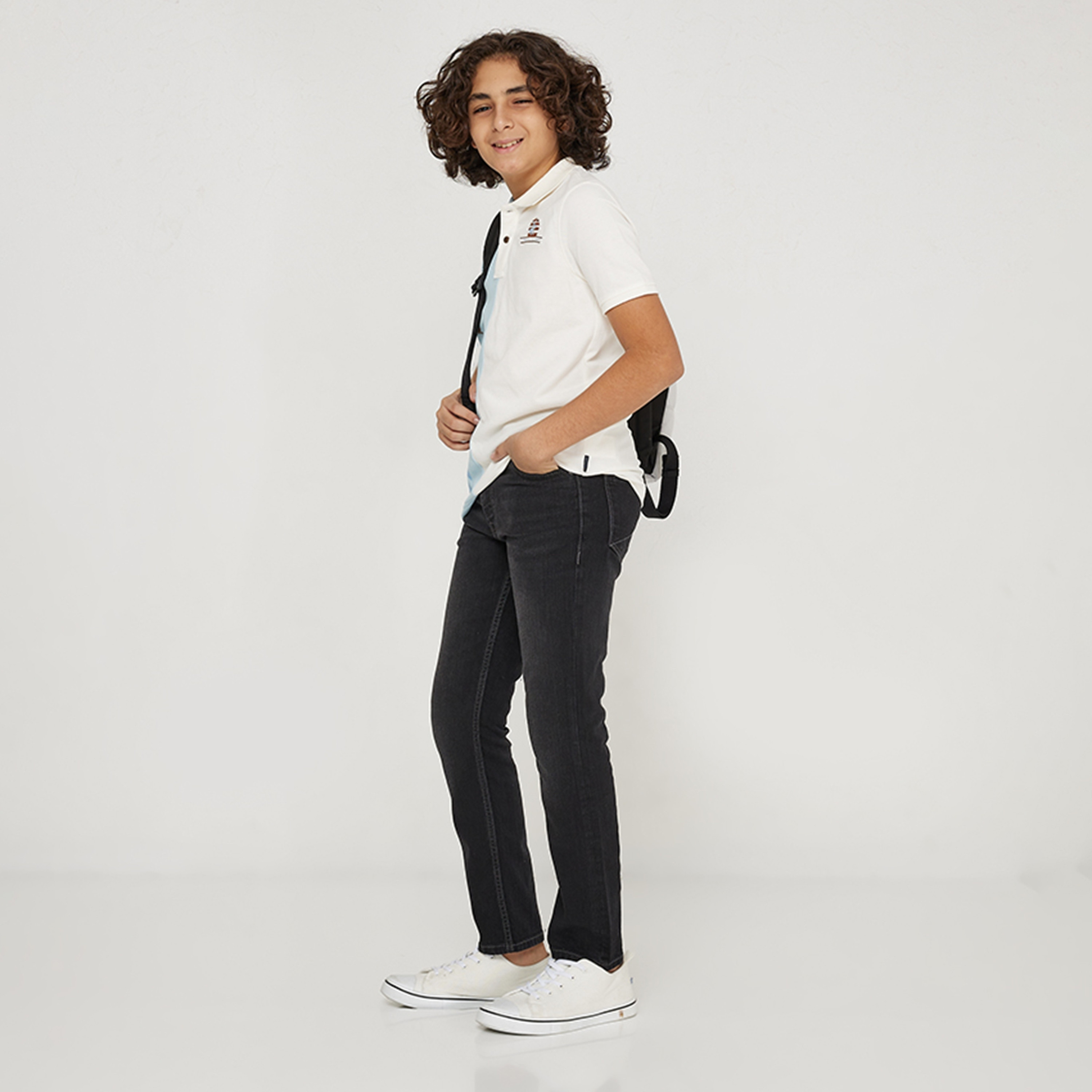 بنطلون جينز قصة مستقيمة سادة من بيفرلي هيلز بولو كلوب-boys-clothing-bottoms-jeans-image-4