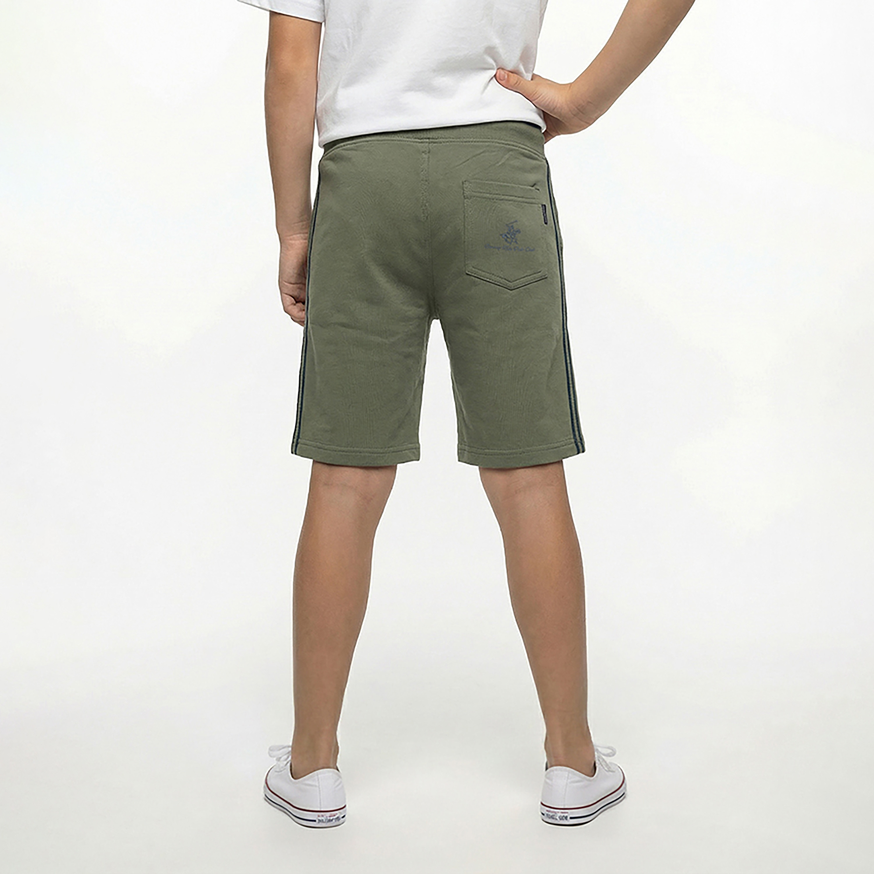 شورت قطن رجالي سادة بخصر مطاطي وبرباط من بيفرلي هيلز بولو كلوب-boys-clothing-bottoms-shorts-image-3